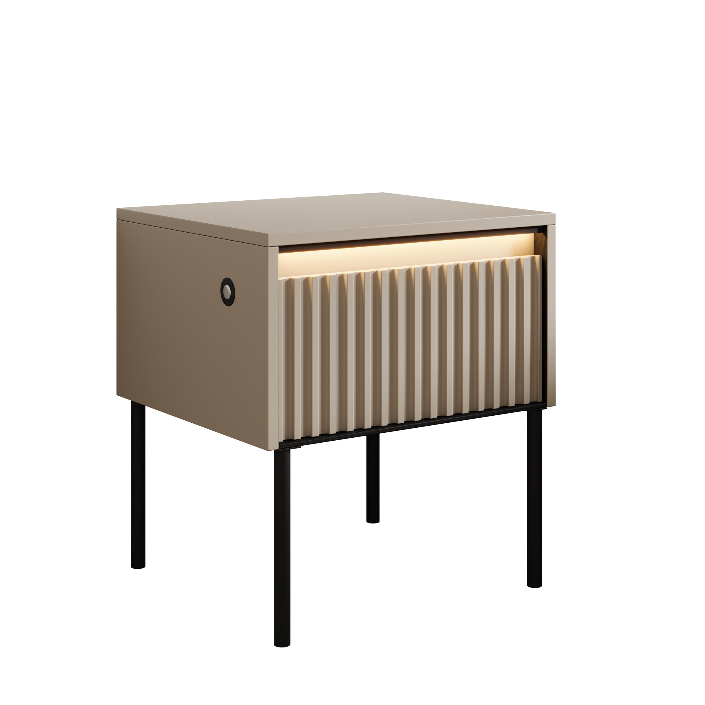 Timoteo - Nachtkastje - Beige - 46x40x50 cm