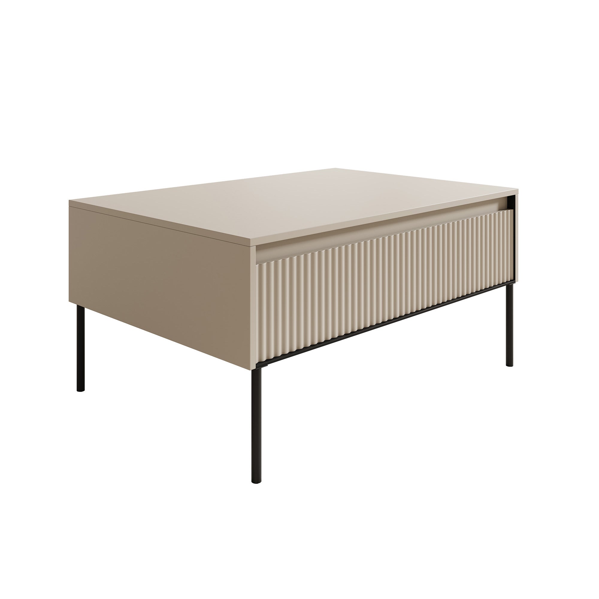 Timoteo - Salontafel met opbergruimte - Beige - 100x70x50 cm