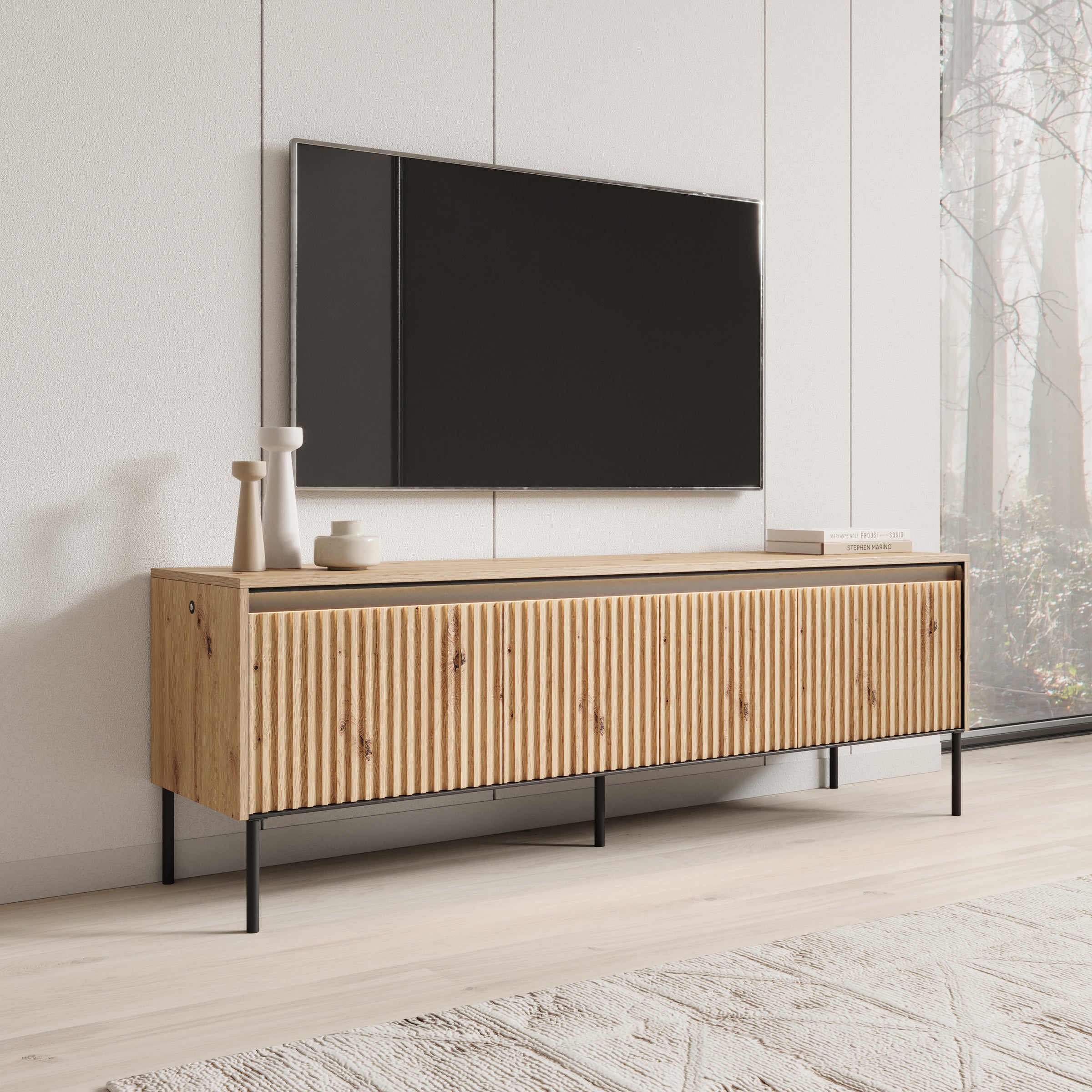 Timoteo - TV-Meubel - Eiken  - 167x40x56 cm