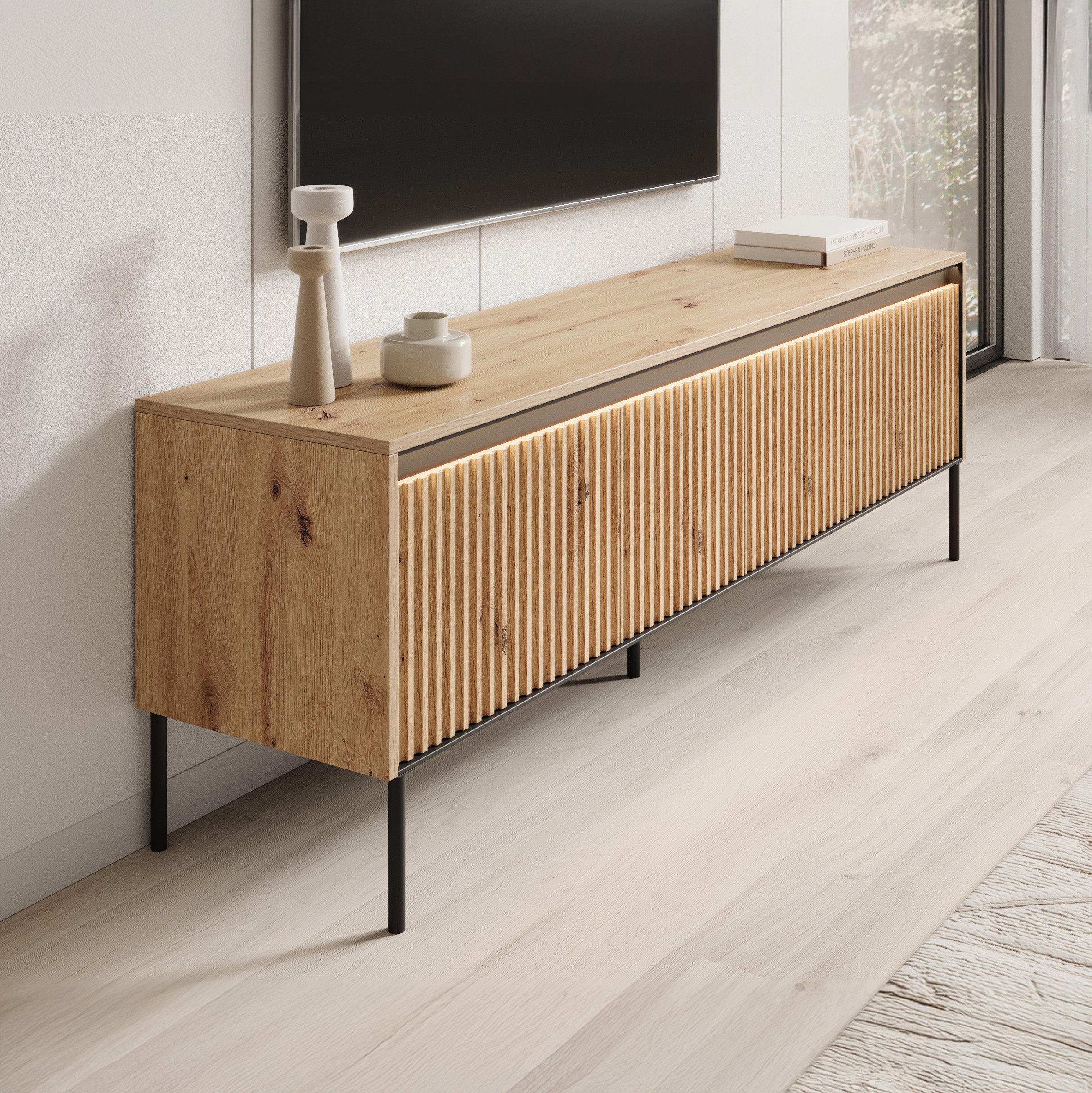 Timoteo - TV-Meubel - Eiken  - 167x40x56 cm