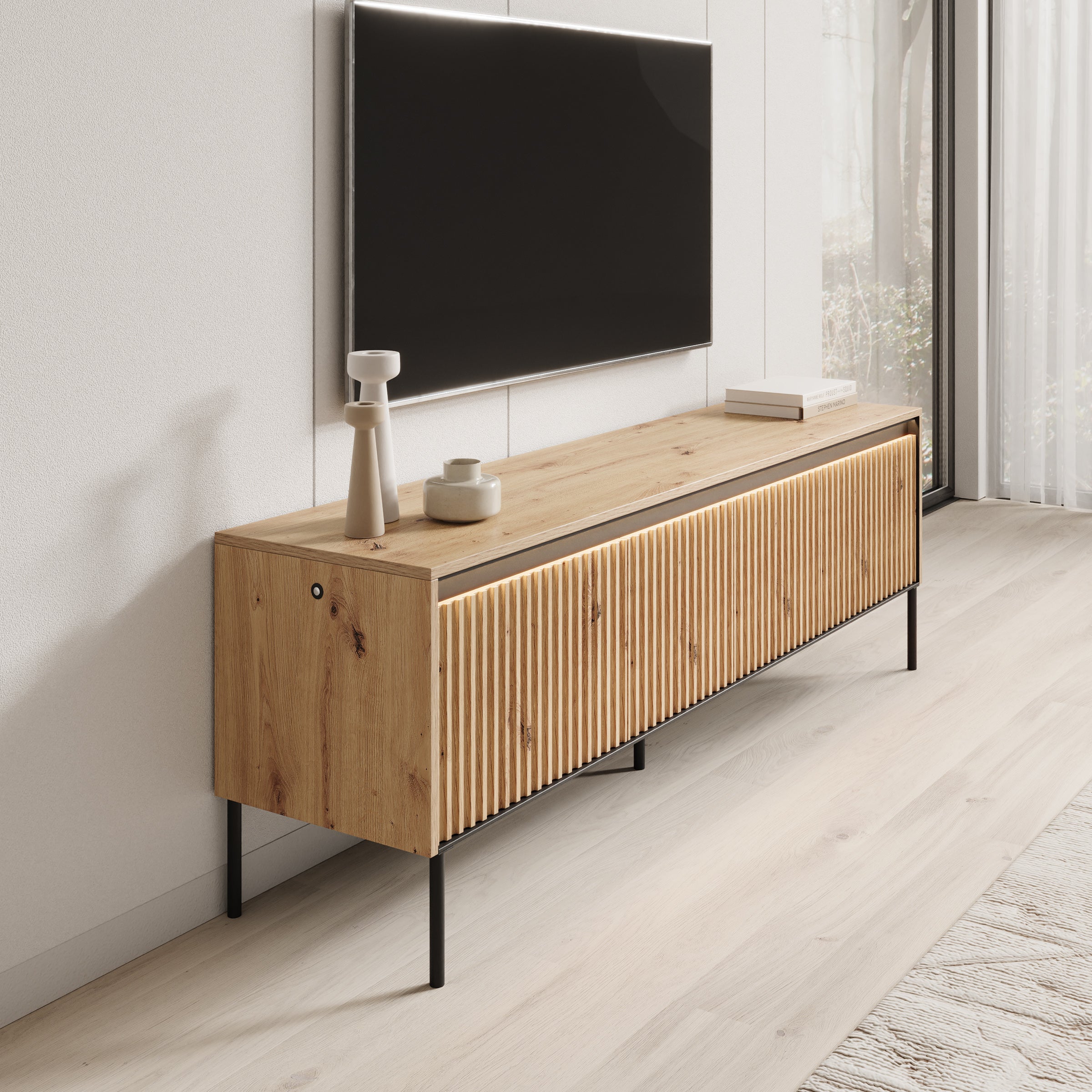 Timoteo - TV-Meubel - Eiken  - 167x40x56 cm