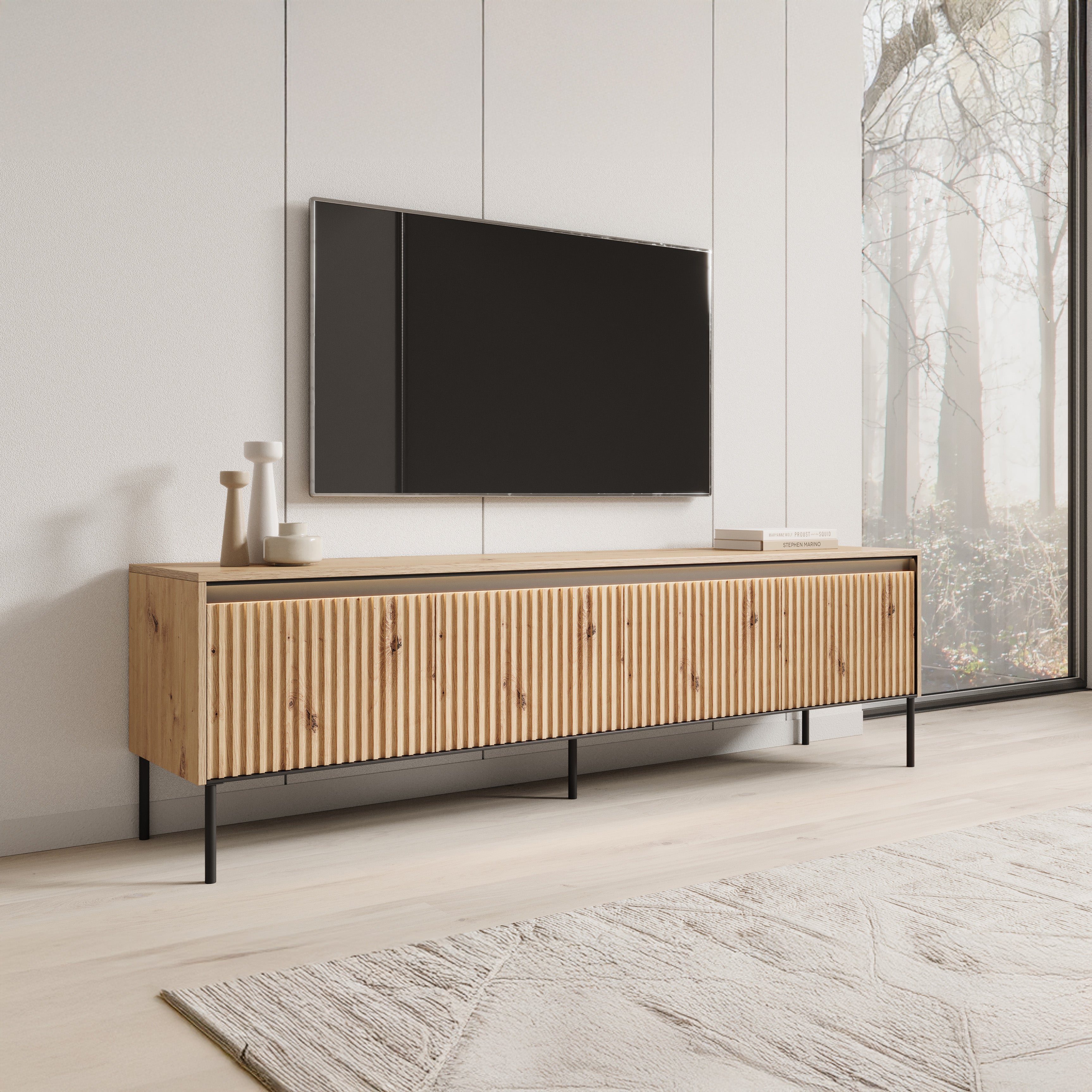 Timoteo - TV-Meubel - Eiken  - 193x40x56 cm
