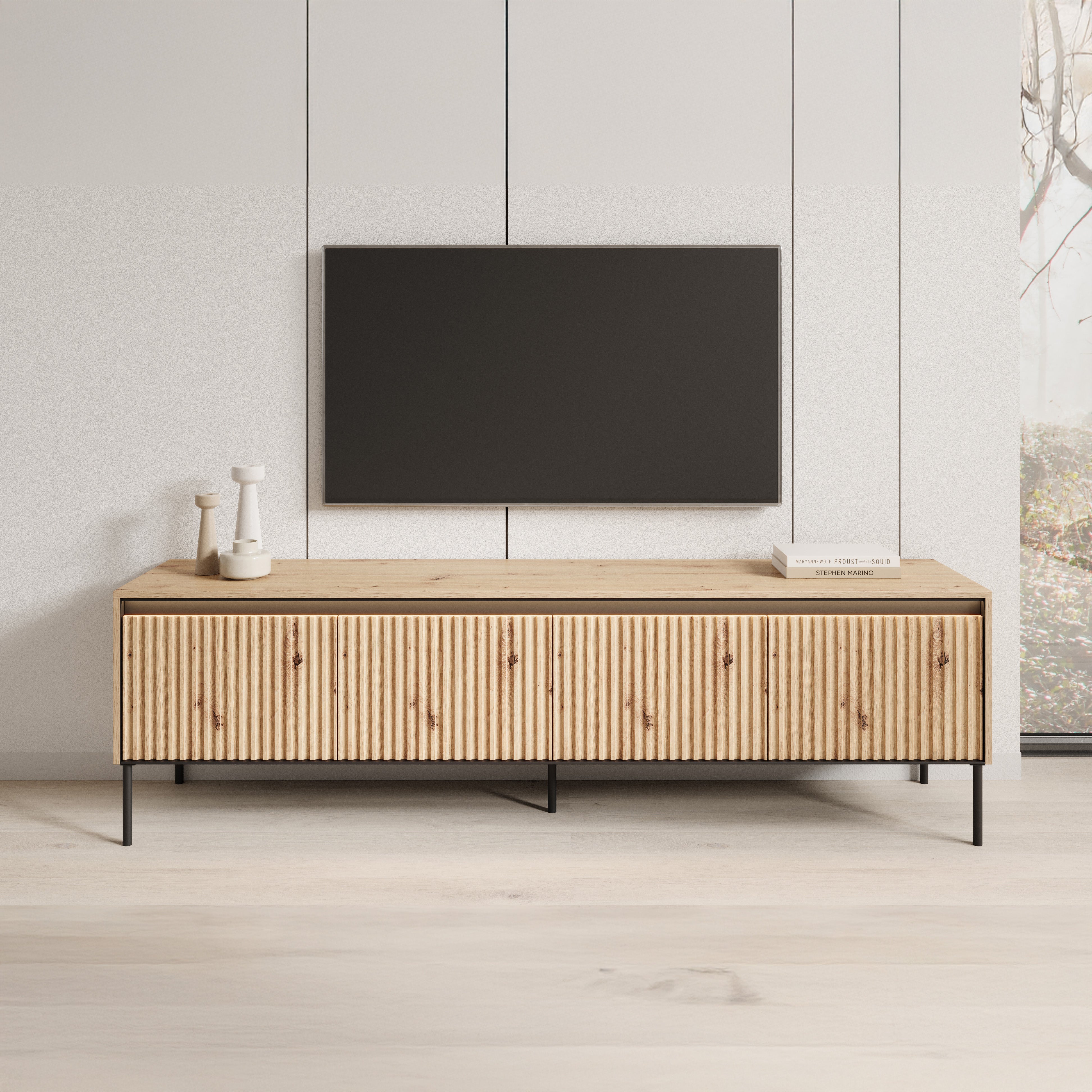 Timoteo - TV-Meubel - Eiken  - 193x40x56 cm
