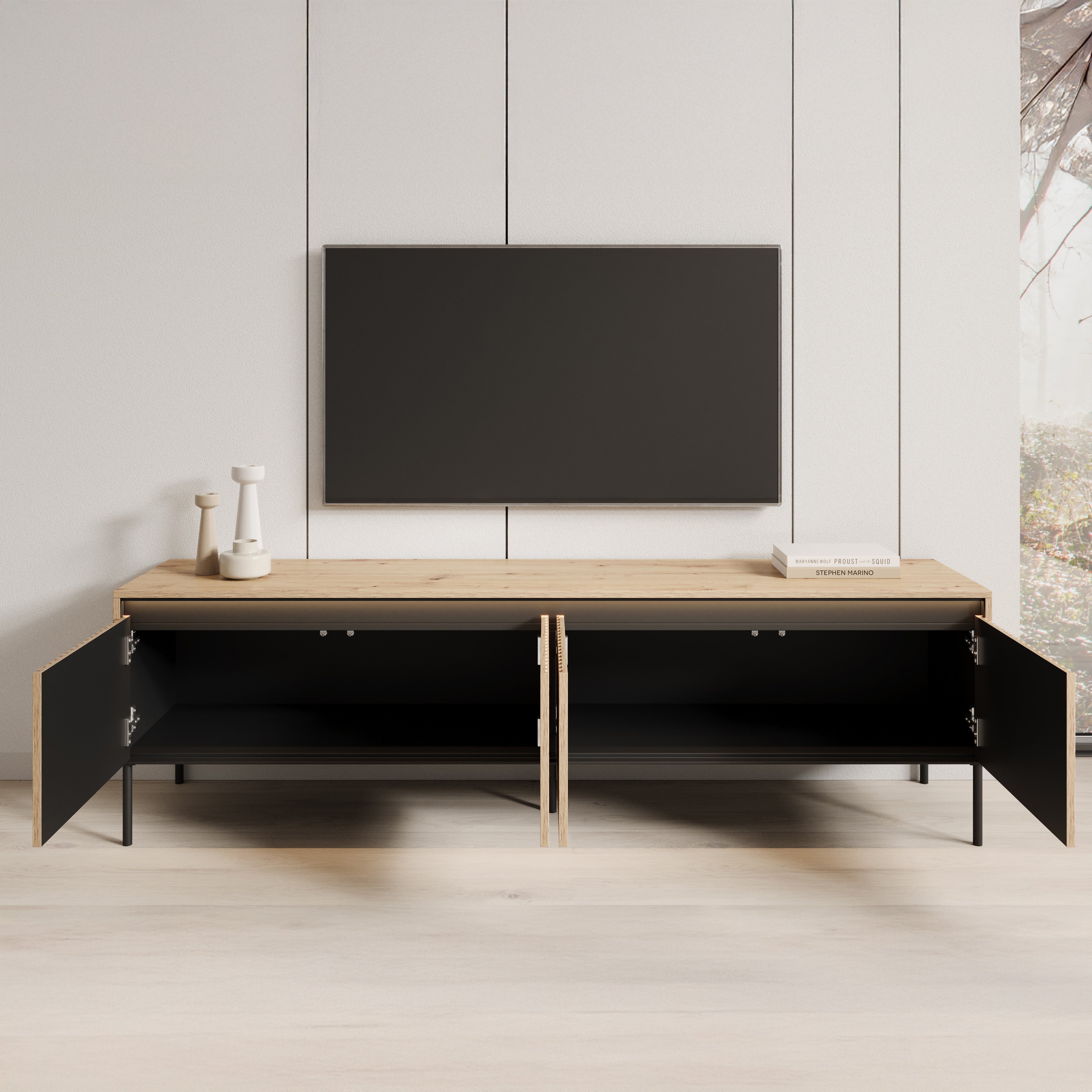 Timoteo - TV-Meubel - Eiken  - 193x40x56 cm