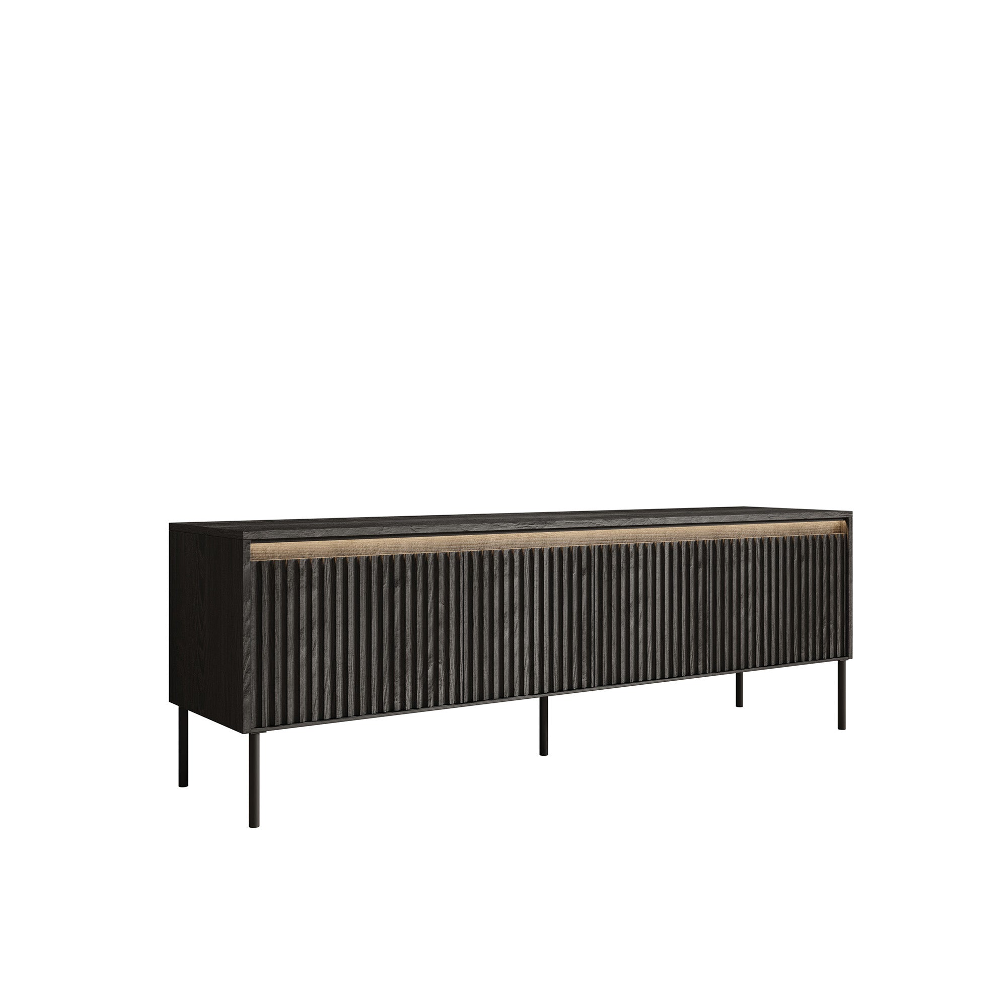 Timoteo - TV-Meubel - Mat zwart  - 167x40x56 cm