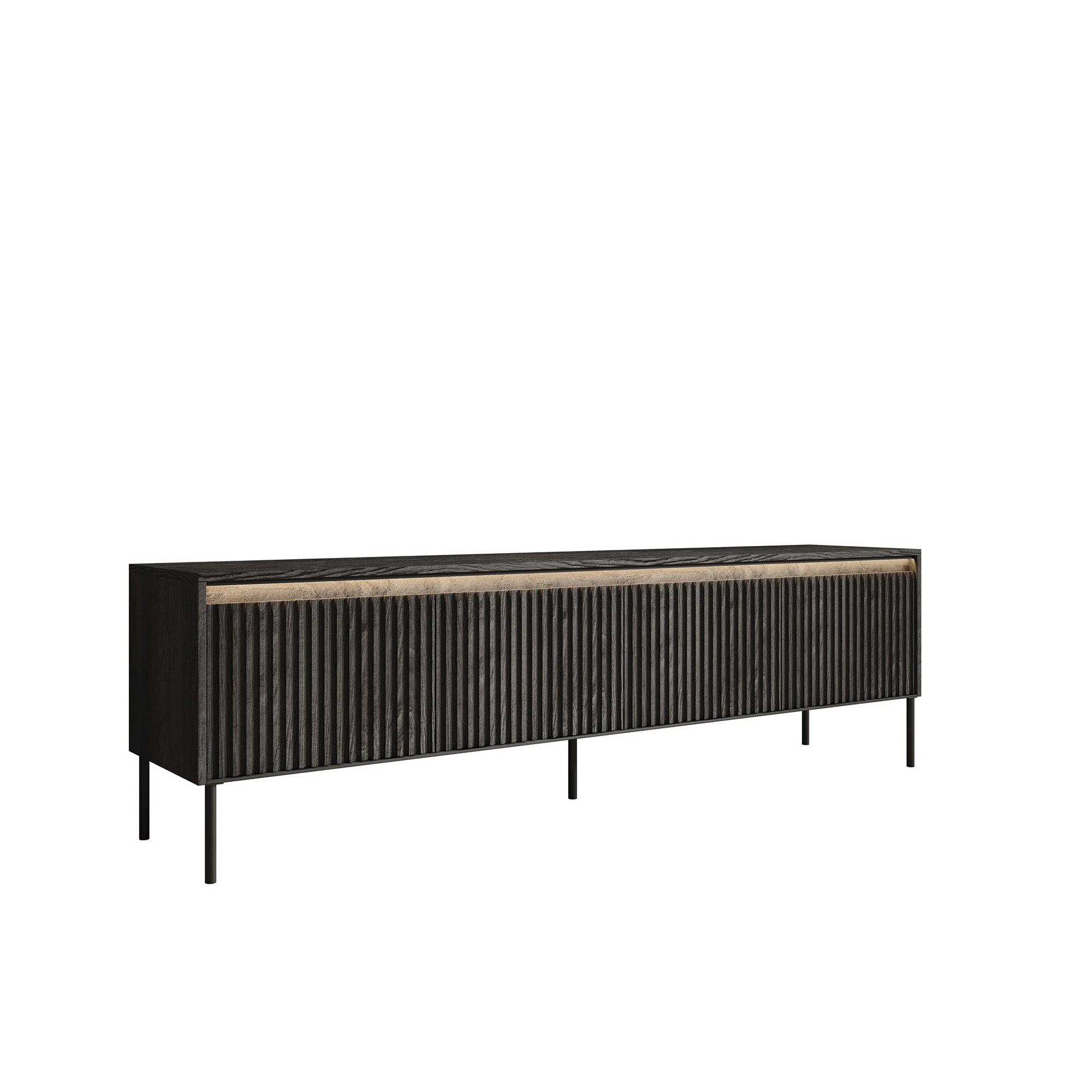 Timoteo - TV-Meubel - Mat zwart  - 193x40x56 cm