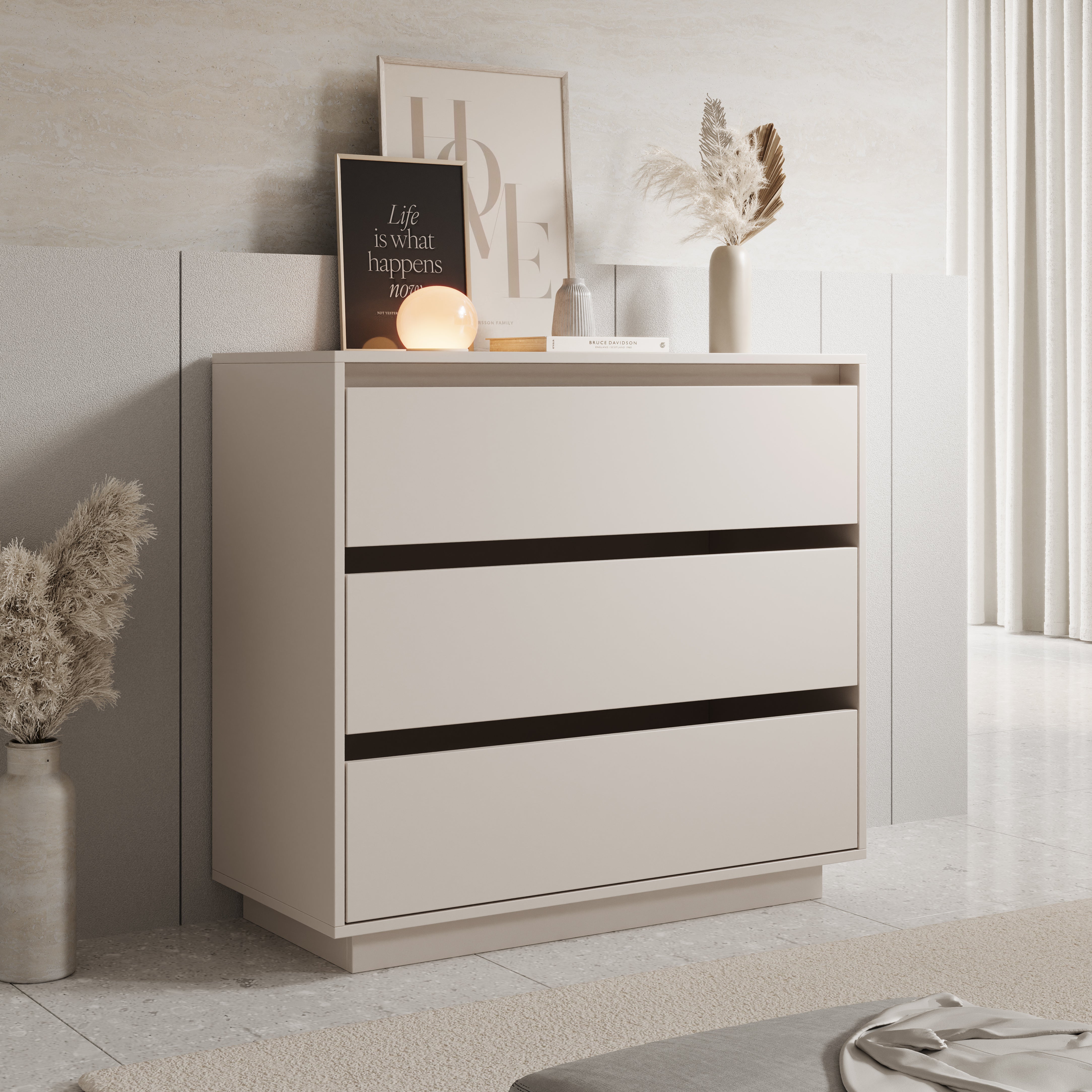 Tivaro - Ladekast - Beige - 94x41x87 cm