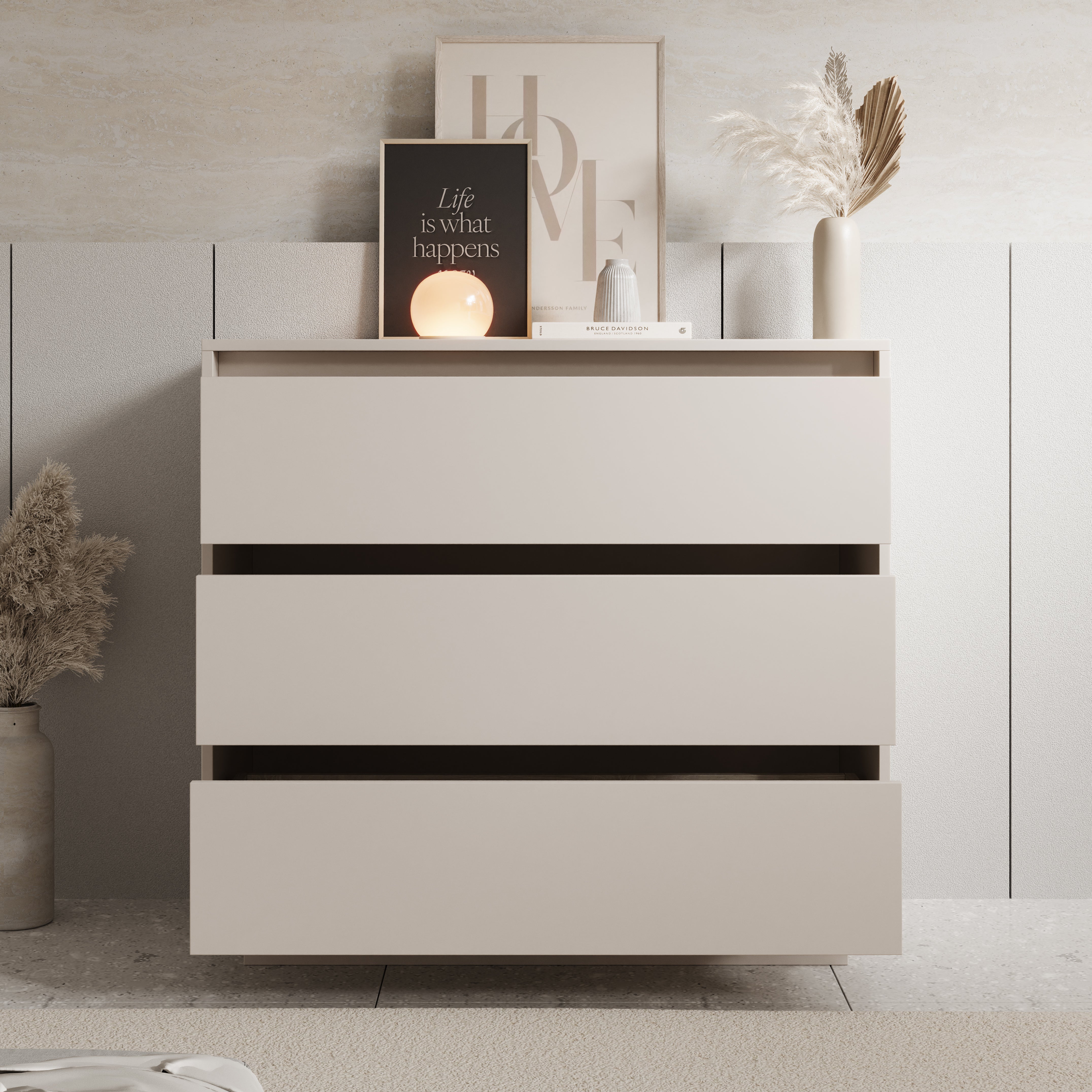 Tivaro - Ladekast - Beige - 94x41x87 cm