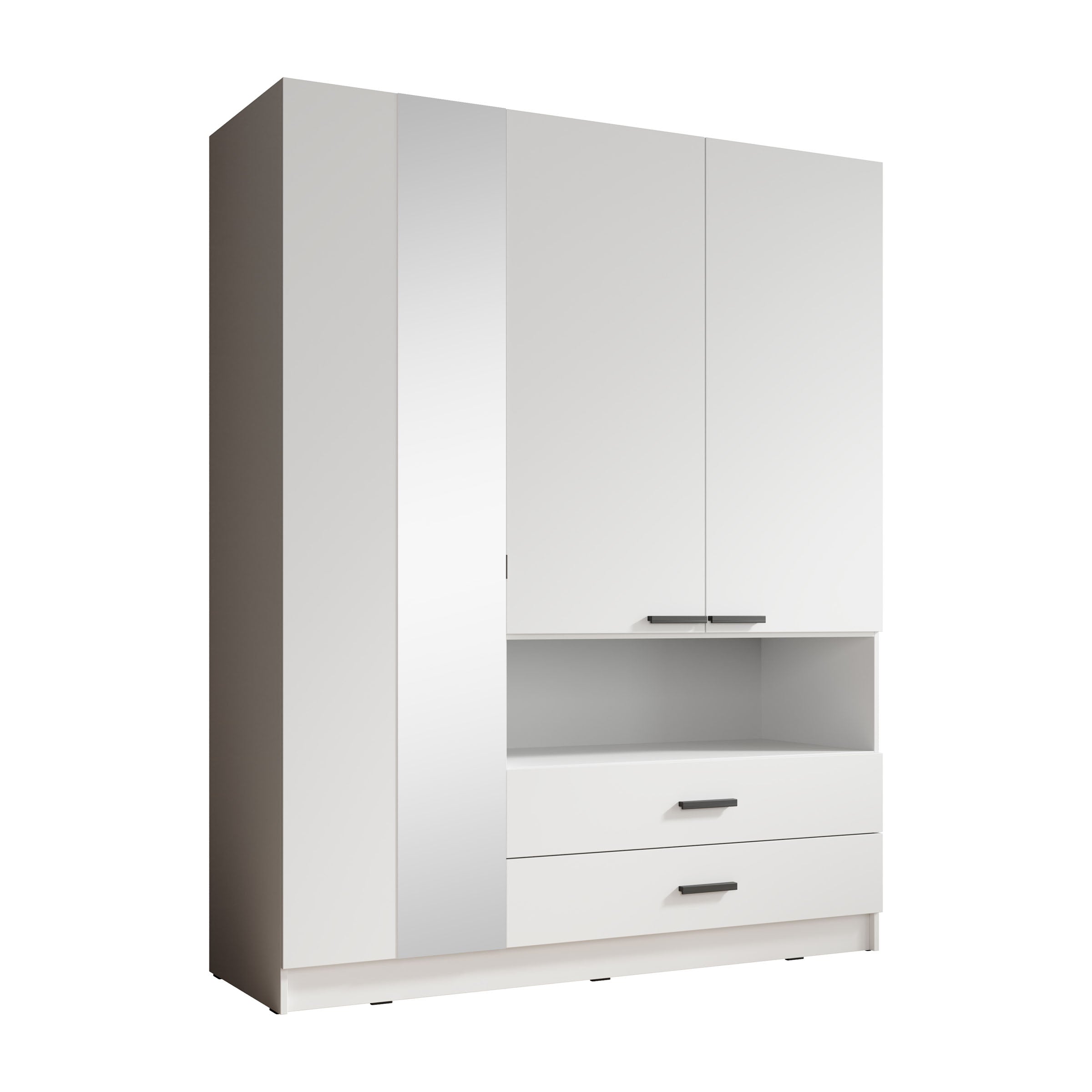 Tobin - Kledingkast 3 deurs - Wit - 158x55x201 cm