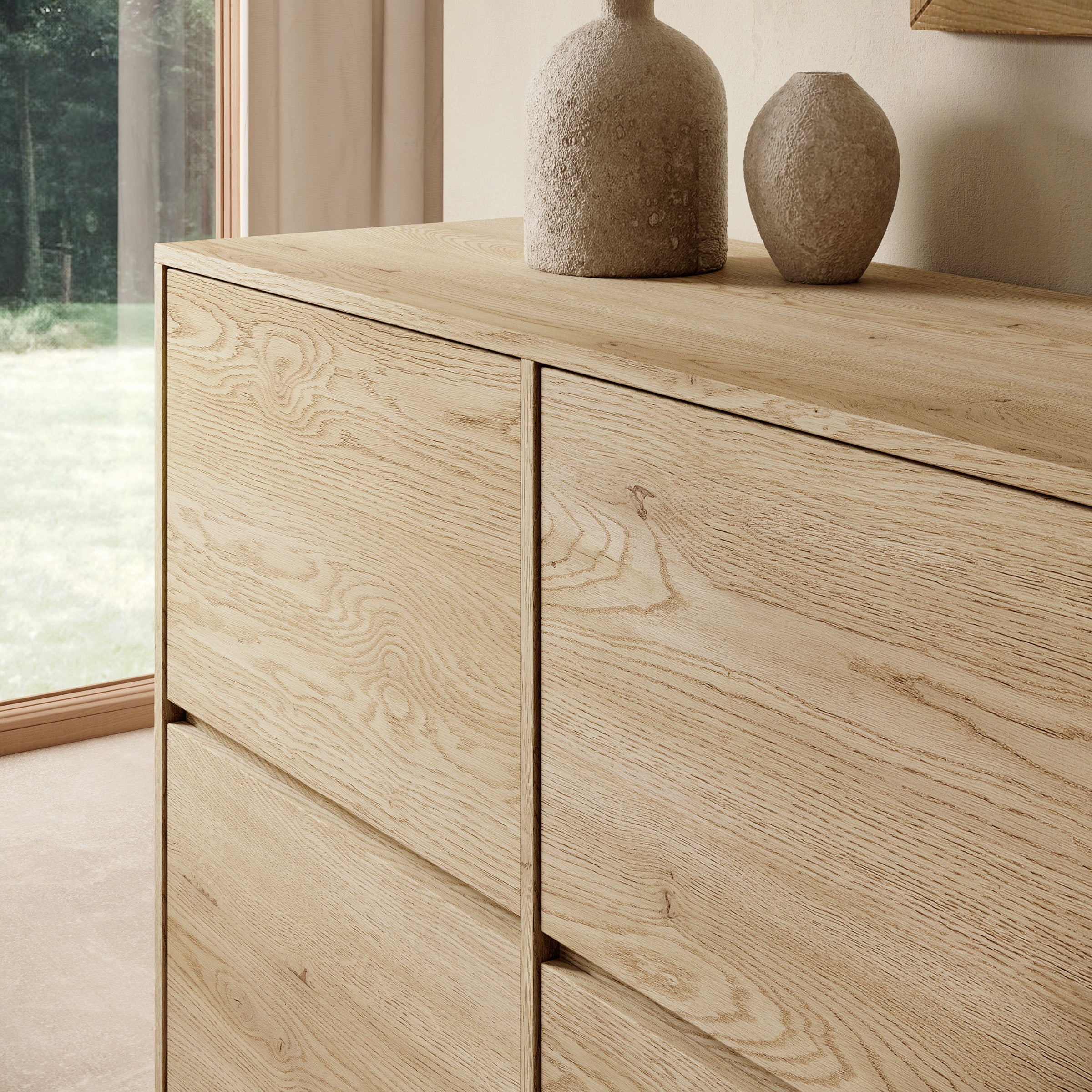 Toka - Dressoir - Eikenpatroon - 221x42x88 cm