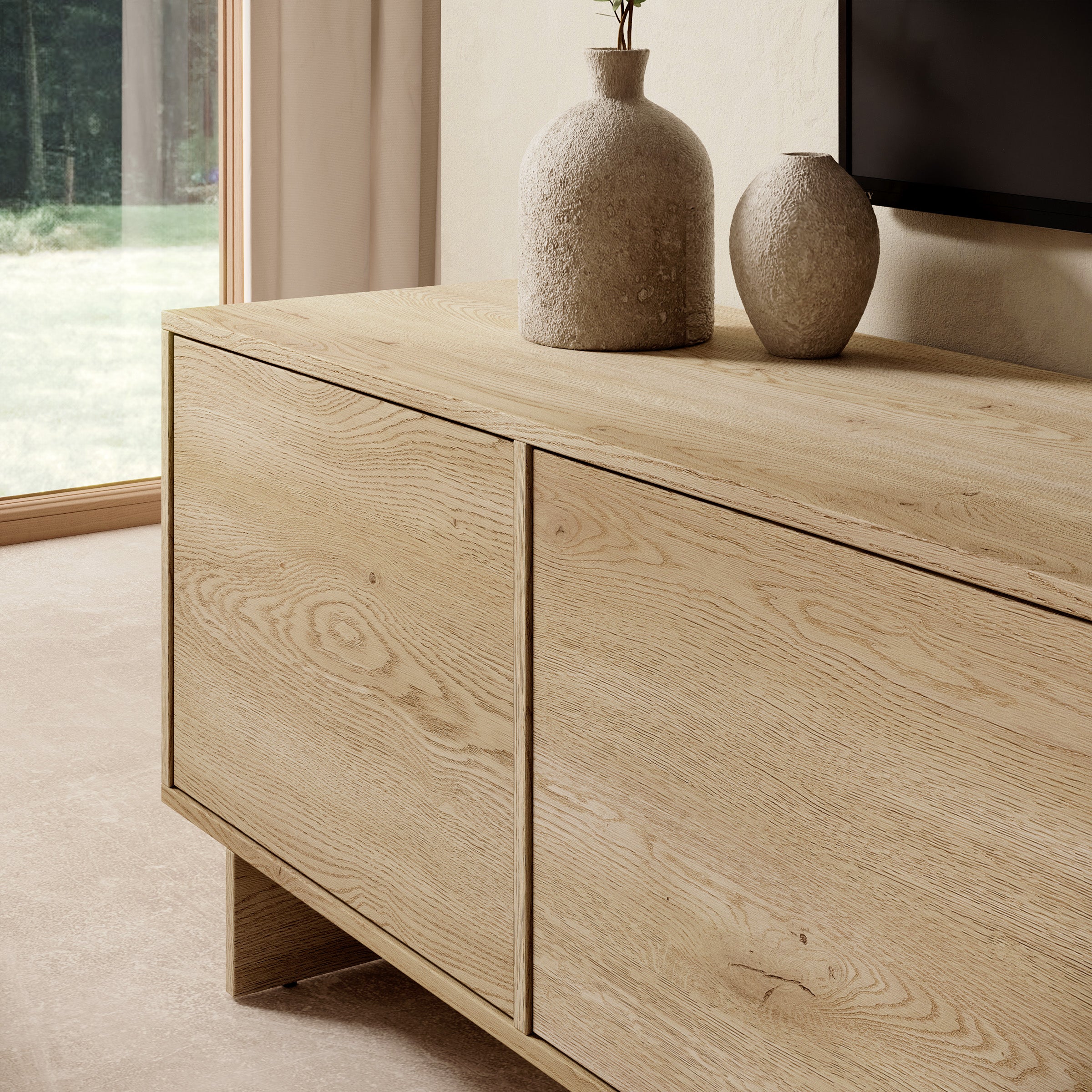 Toka - TV-Meubel - Eikenpatroon - 221x42x51 cm
