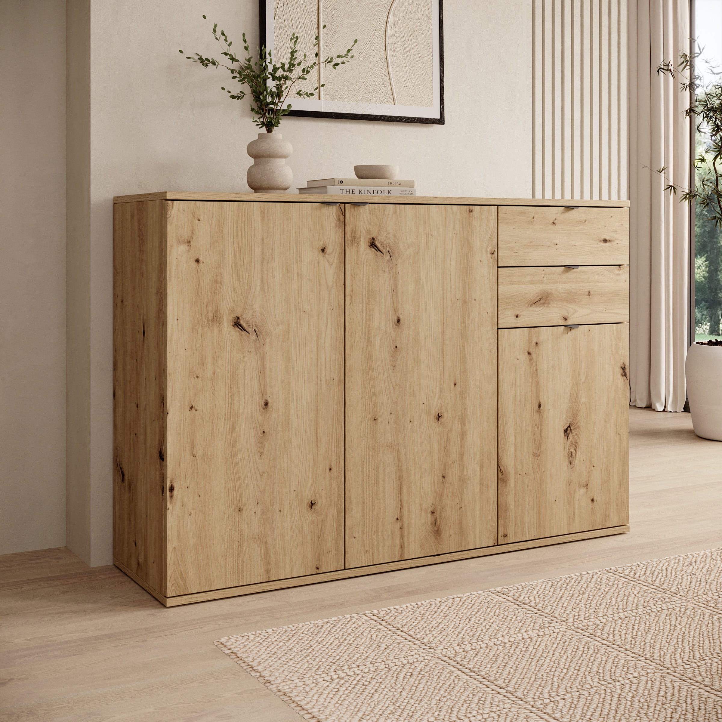 Torano - Dressoir - Eikenpatroon - 120x35x84 cm