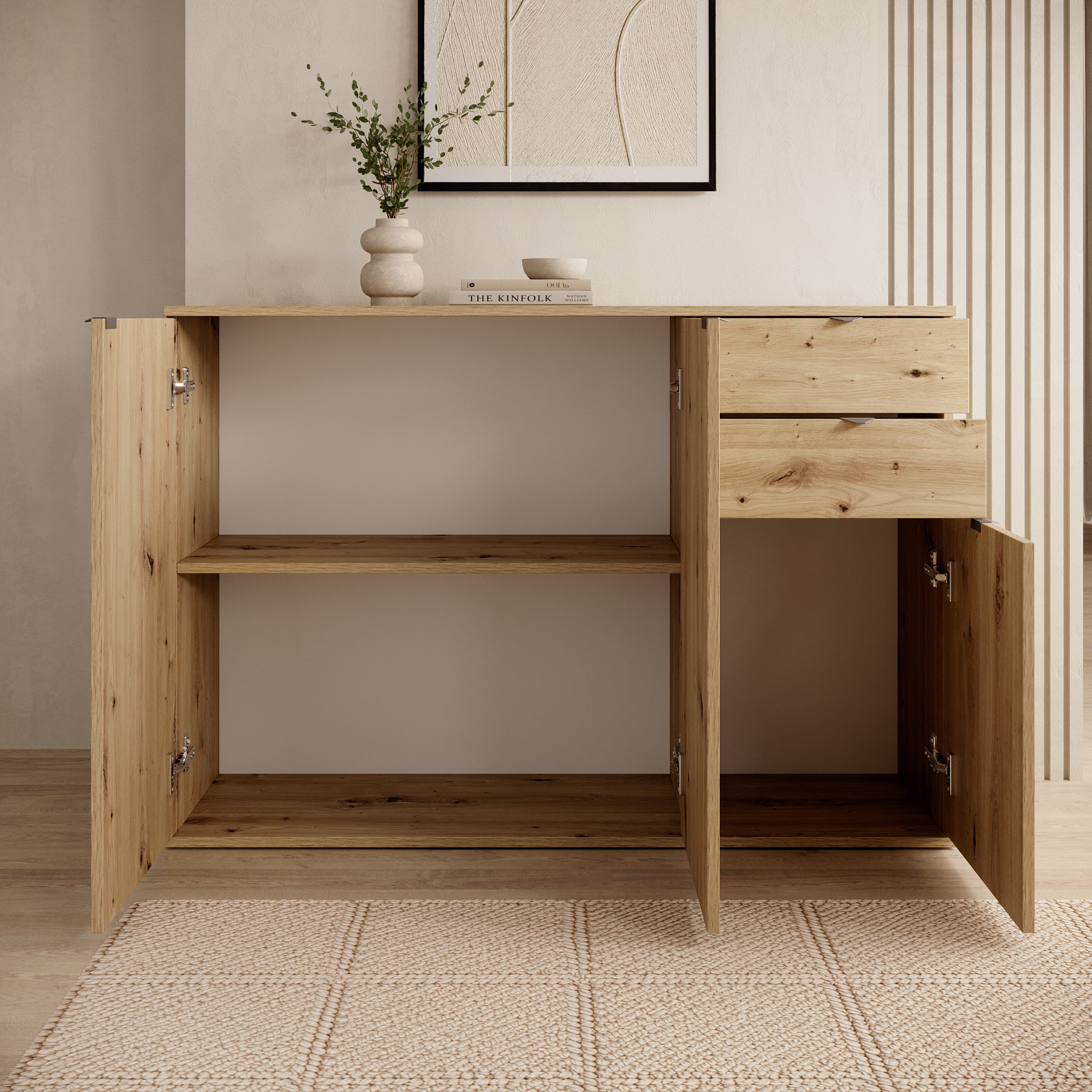 Torano - Dressoir - Eikenpatroon - 120x35x84 cm