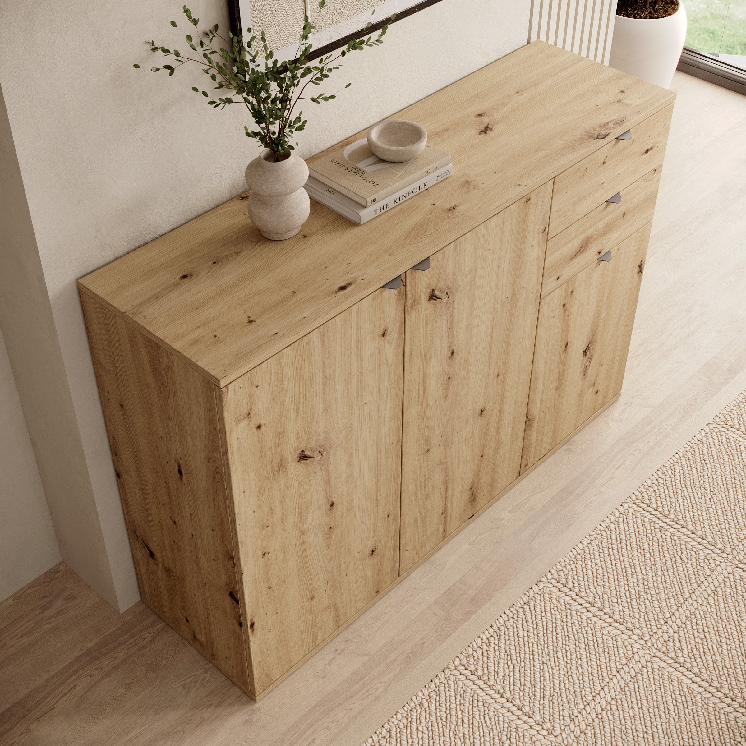 Torano - Dressoir - Eikenpatroon - 120x35x84 cm