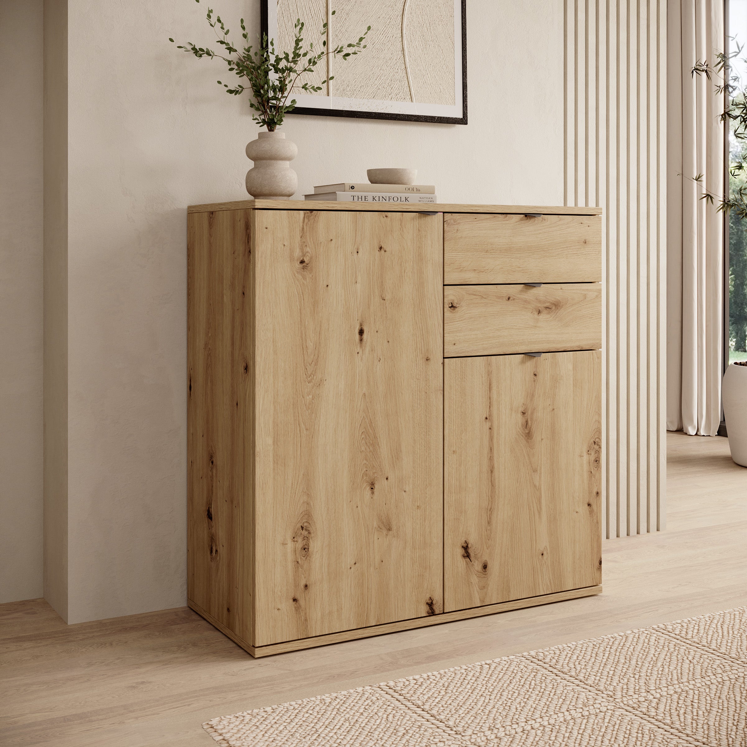 Torano - Dressoir - Eikenpatroon - 80x35x84 cm