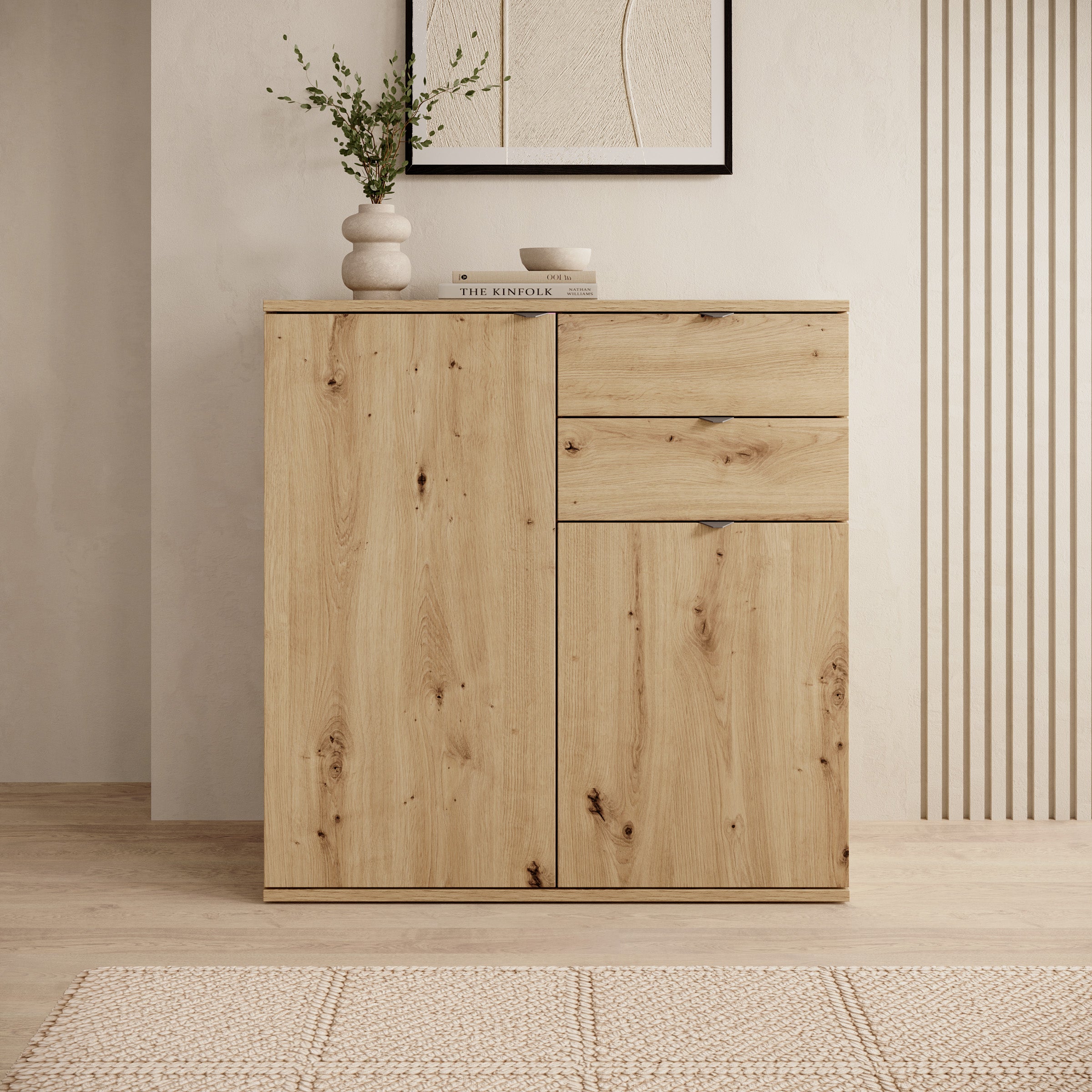 Torano - Dressoir - Eikenpatroon - 80x35x84 cm