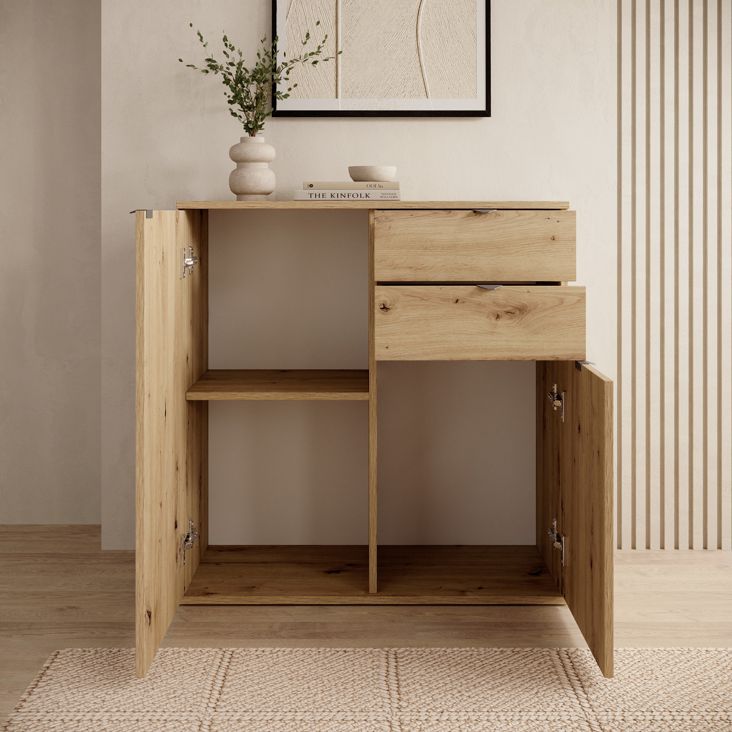 Torano - Dressoir - Eikenpatroon - 80x35x84 cm