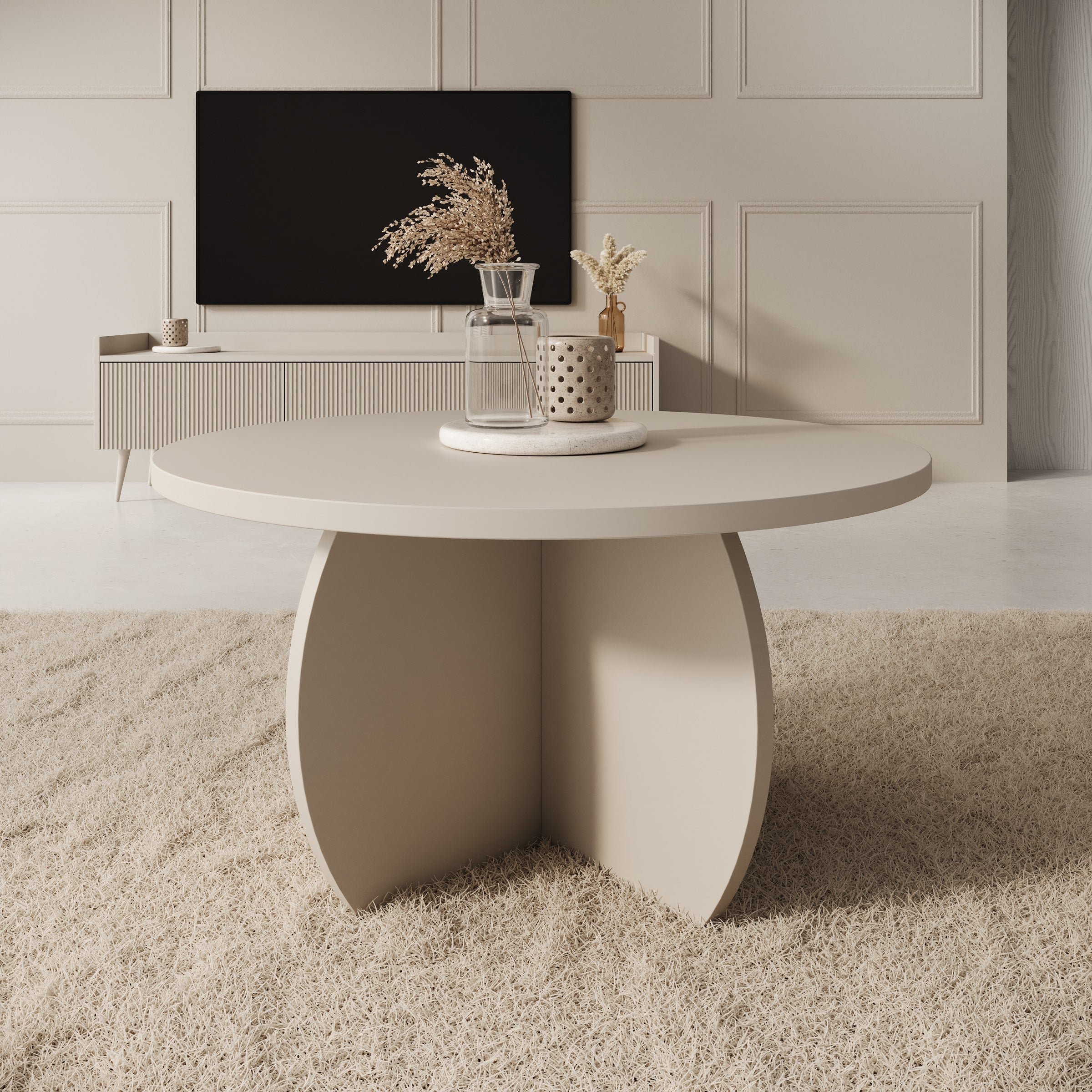 Trada - Salontafel - Beige - 74x74x40 cm