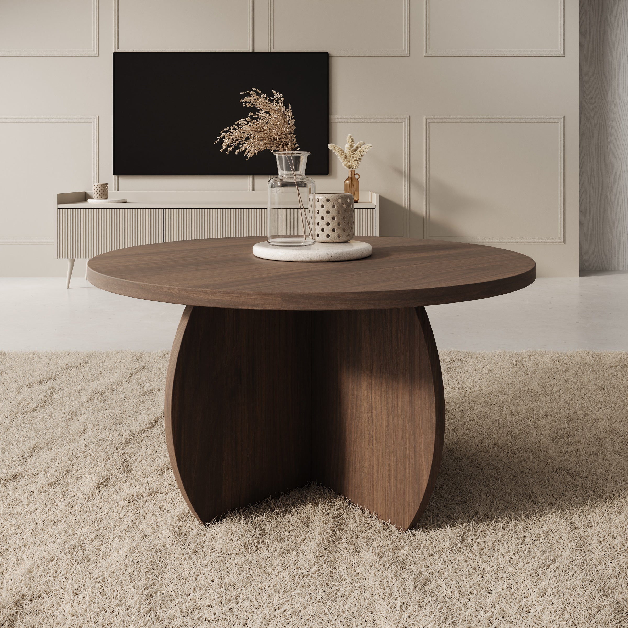 Trada - Salontafel - Donker eikenpatroon - 74x74x40 cm