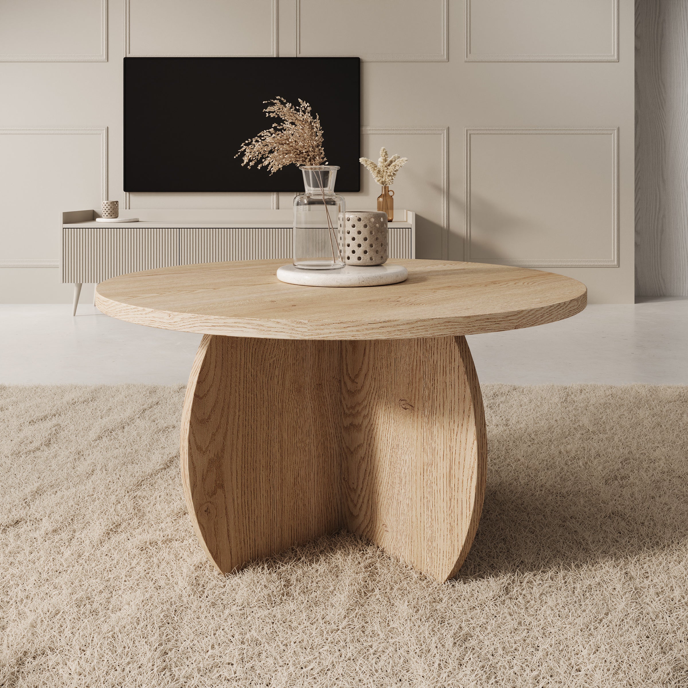 Trada - Salontafel - Licht eikenpatroon - 74x74x40 cm