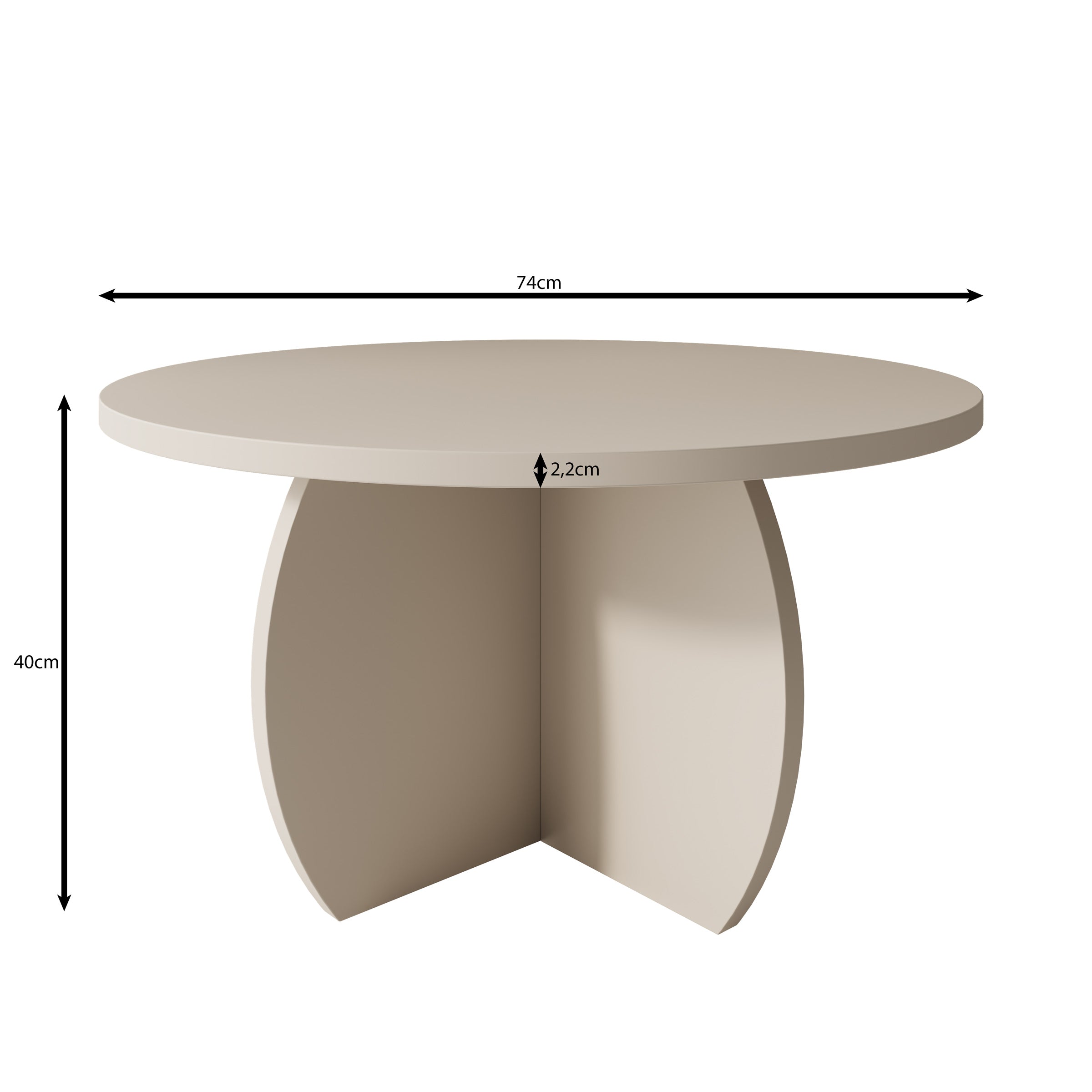 Trada - Salontafel - Zwart marmerlook - 74x74x40 cm