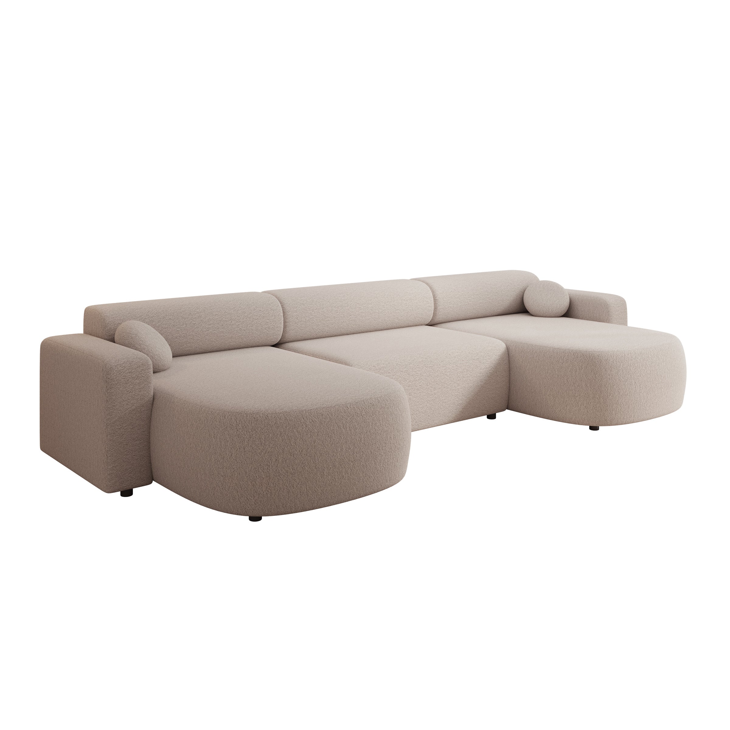 Tripp XL - Hoekbank 5 zits met chaise longue - Stof beige