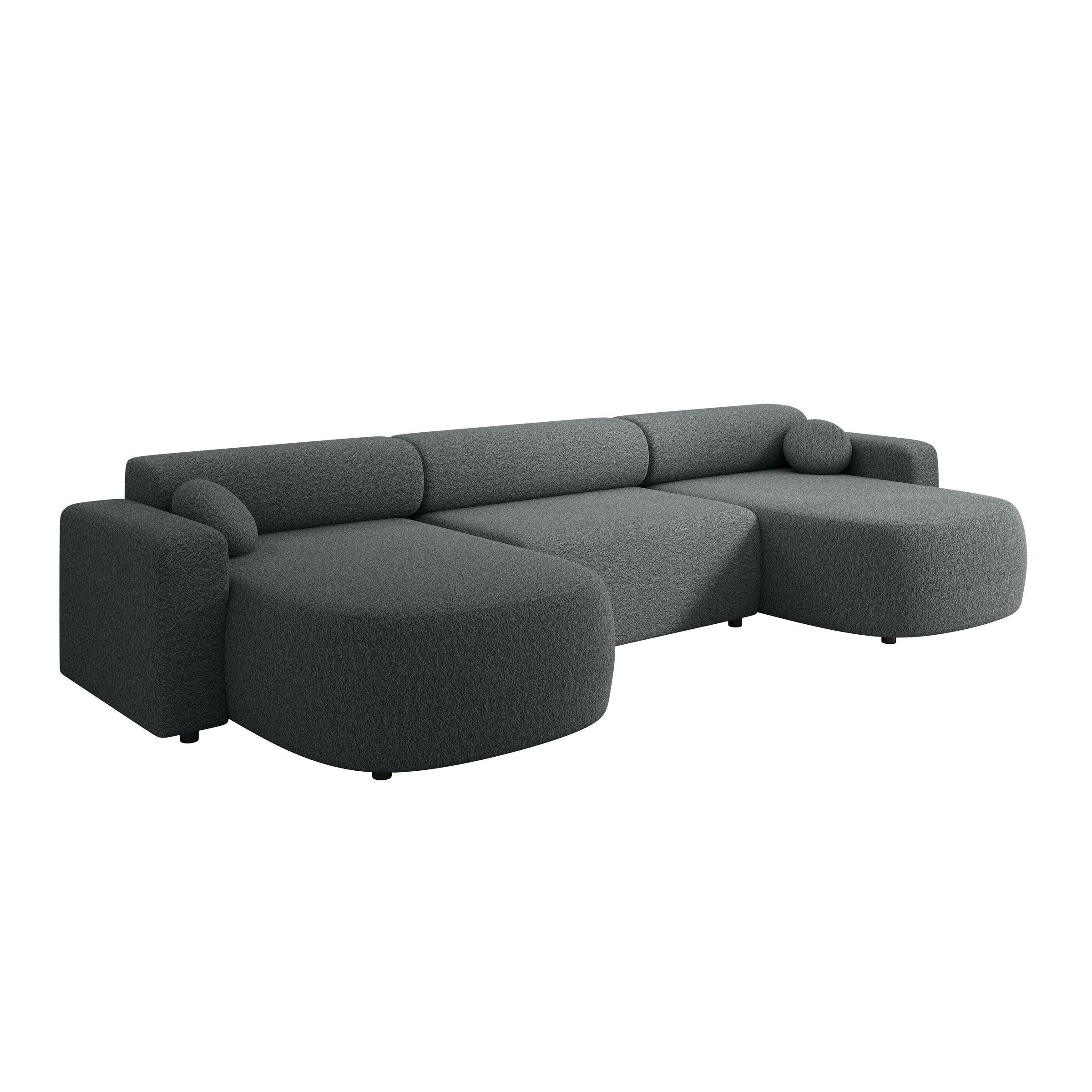 Tripp XL - Hoekbank 5 zits met chaise longue - Stof grijs
