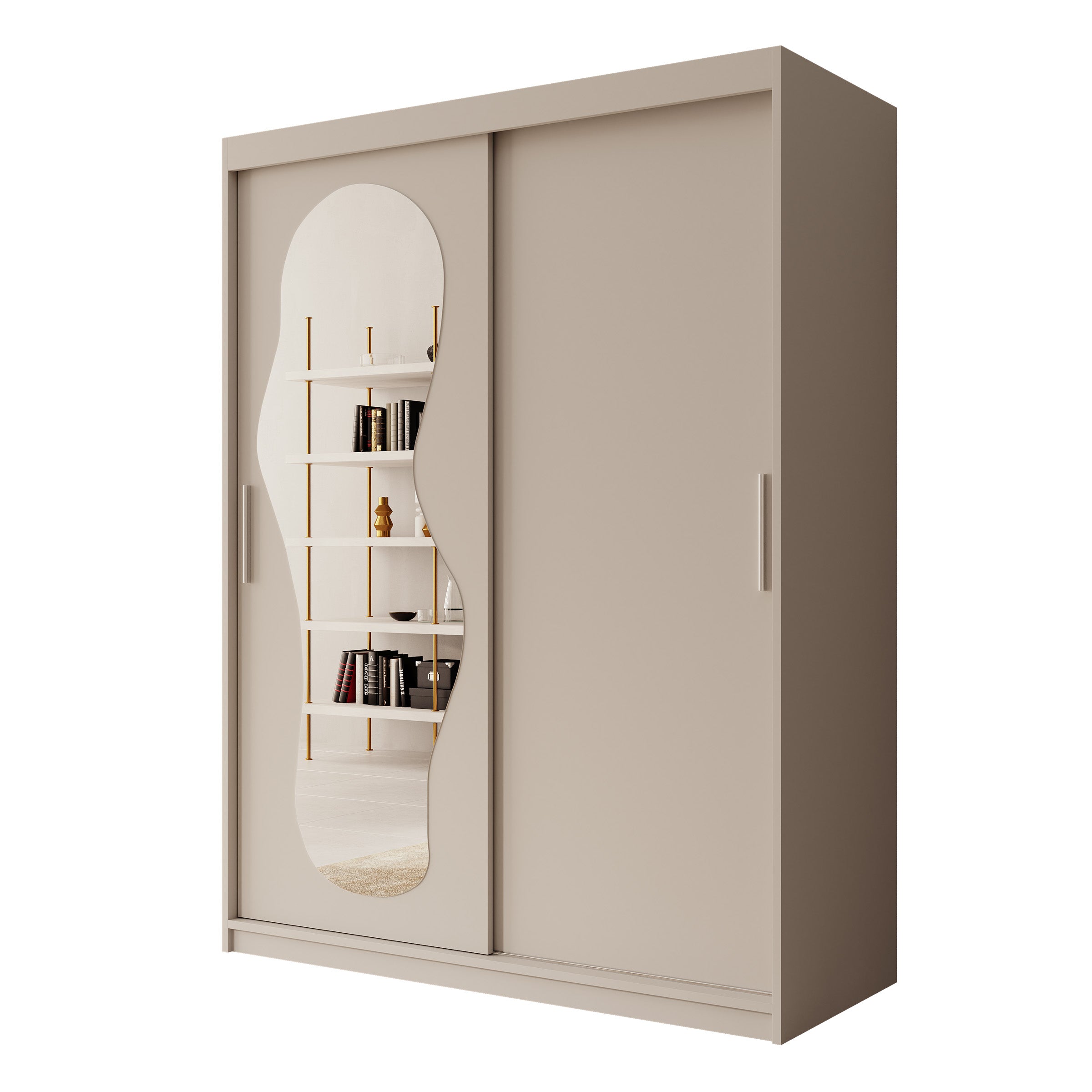 Ulysses - Kledingkast met schuifdeuren - Beige - 150x62x200 cm