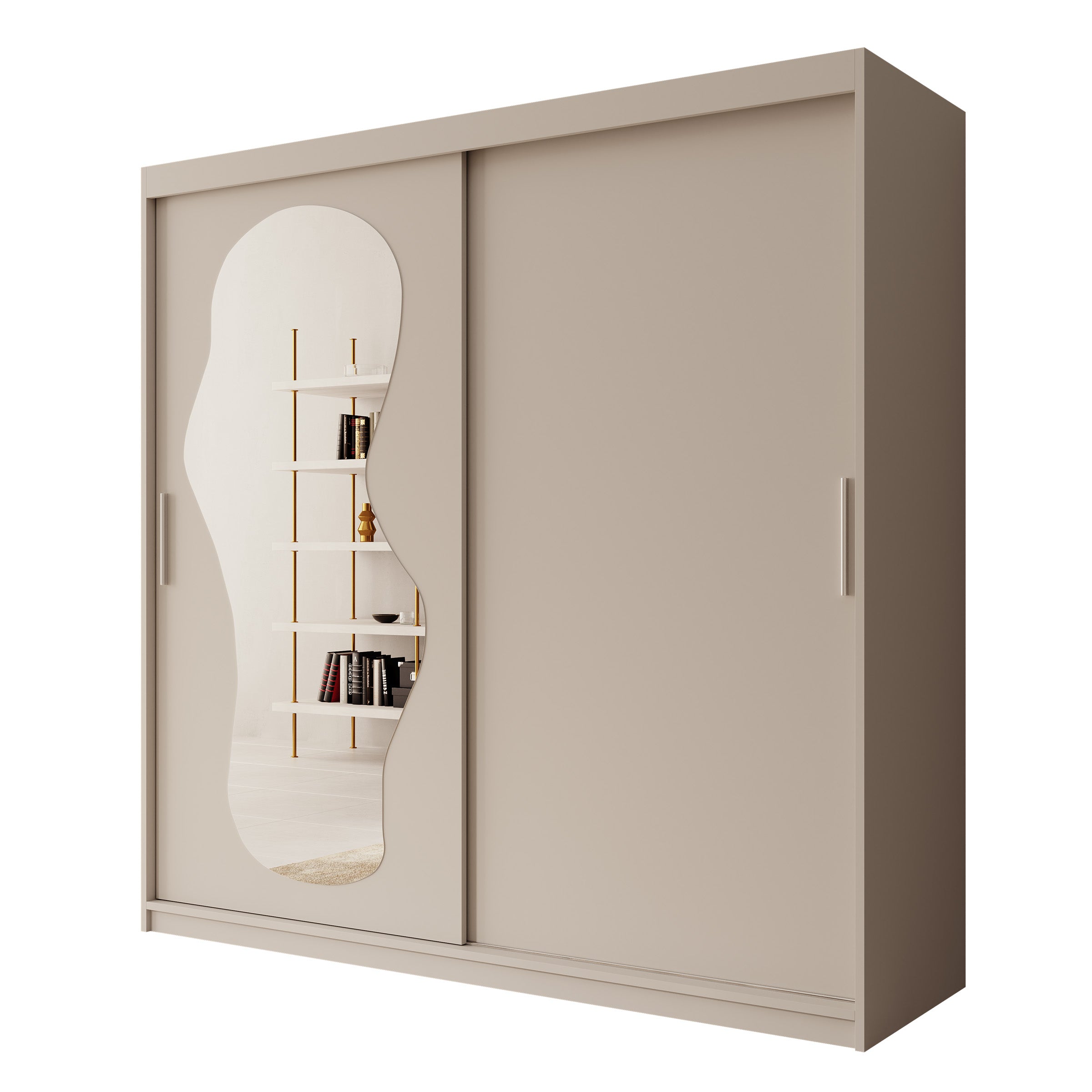 Ulysses - Kledingkast met schuifdeuren - Beige - 200x62x200 cm