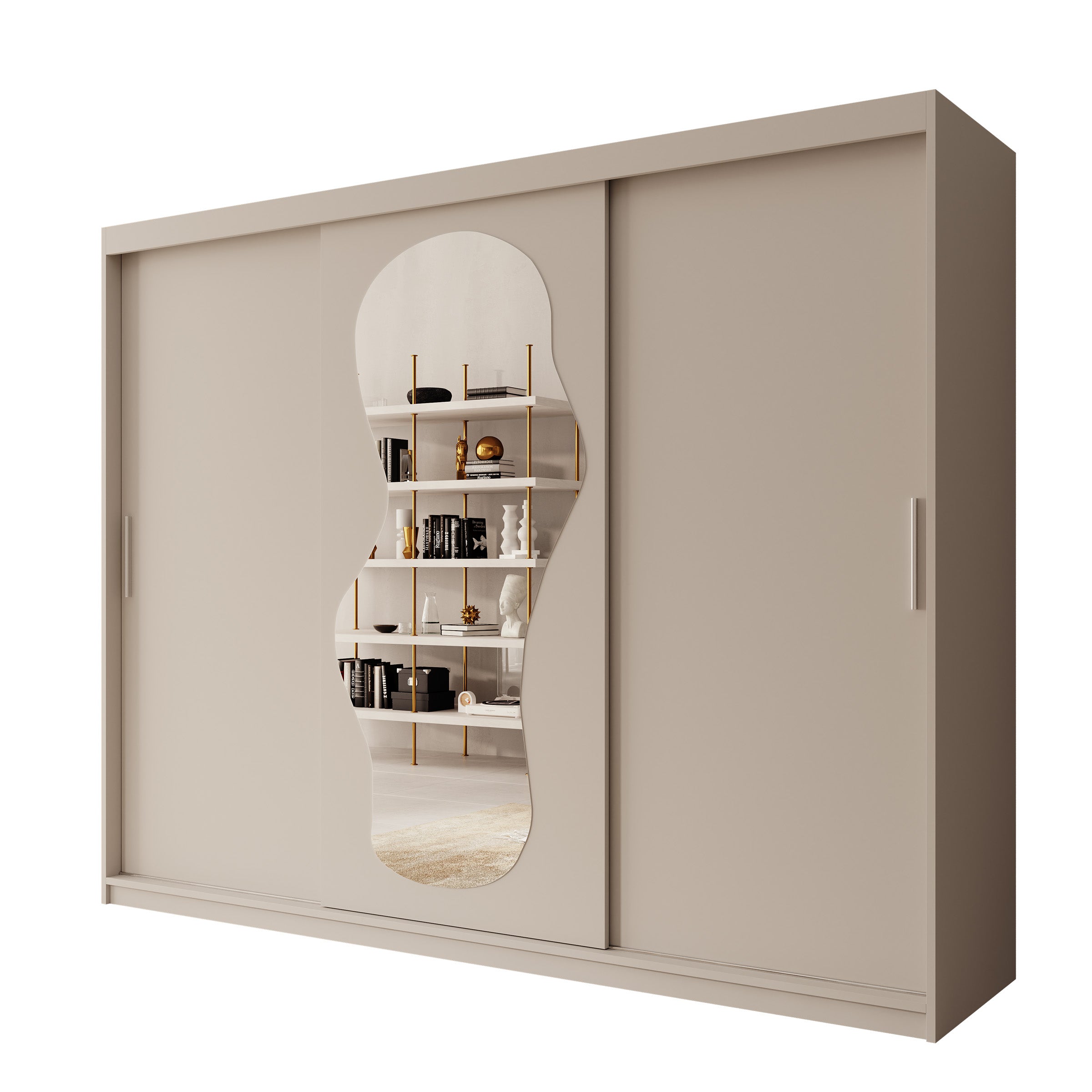 Ulysses - Kledingkast met schuifdeuren - Beige - 250x62x200 cm