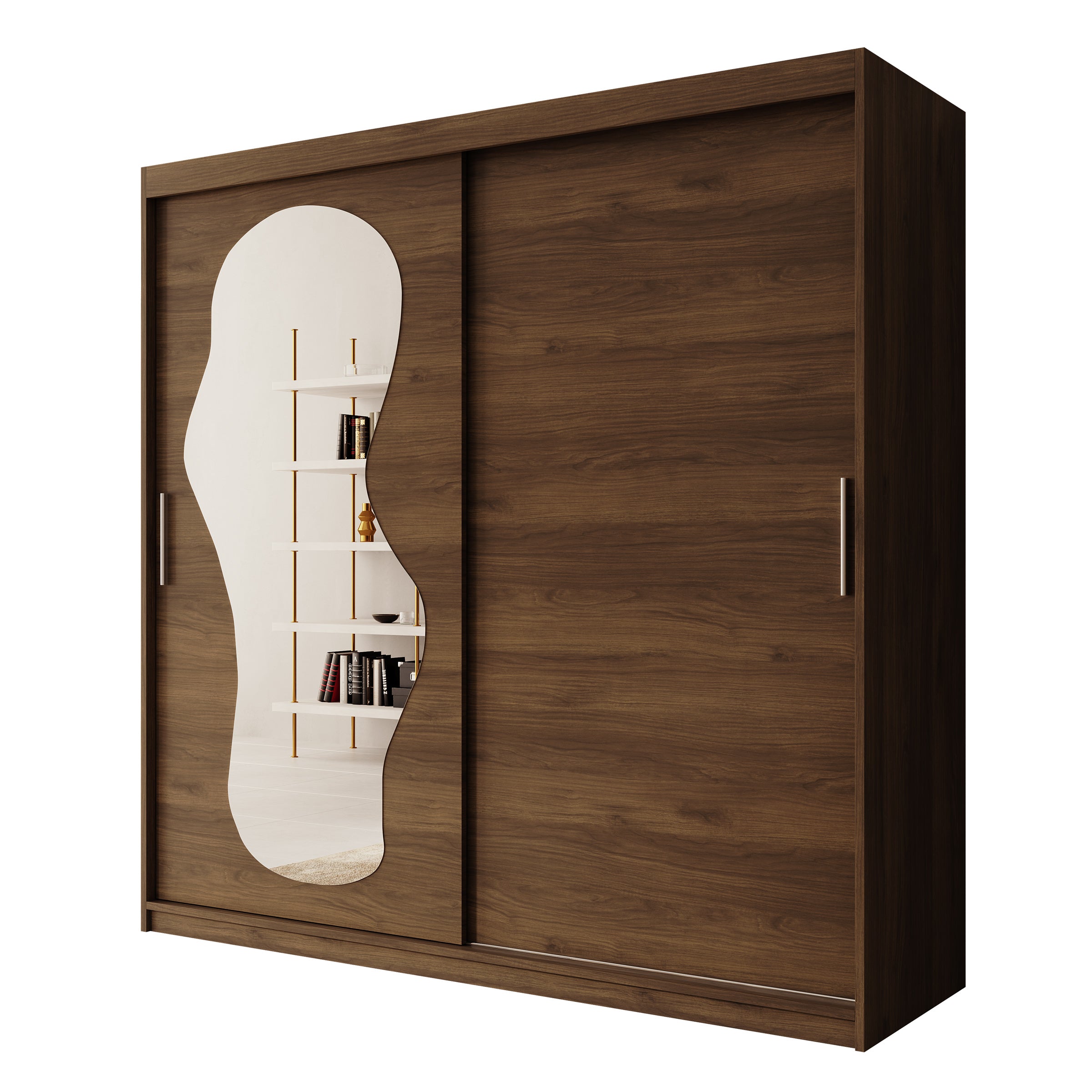 Ulysses - Kledingkast met schuifdeuren - Walnootpatroon - 200x62x200 cm