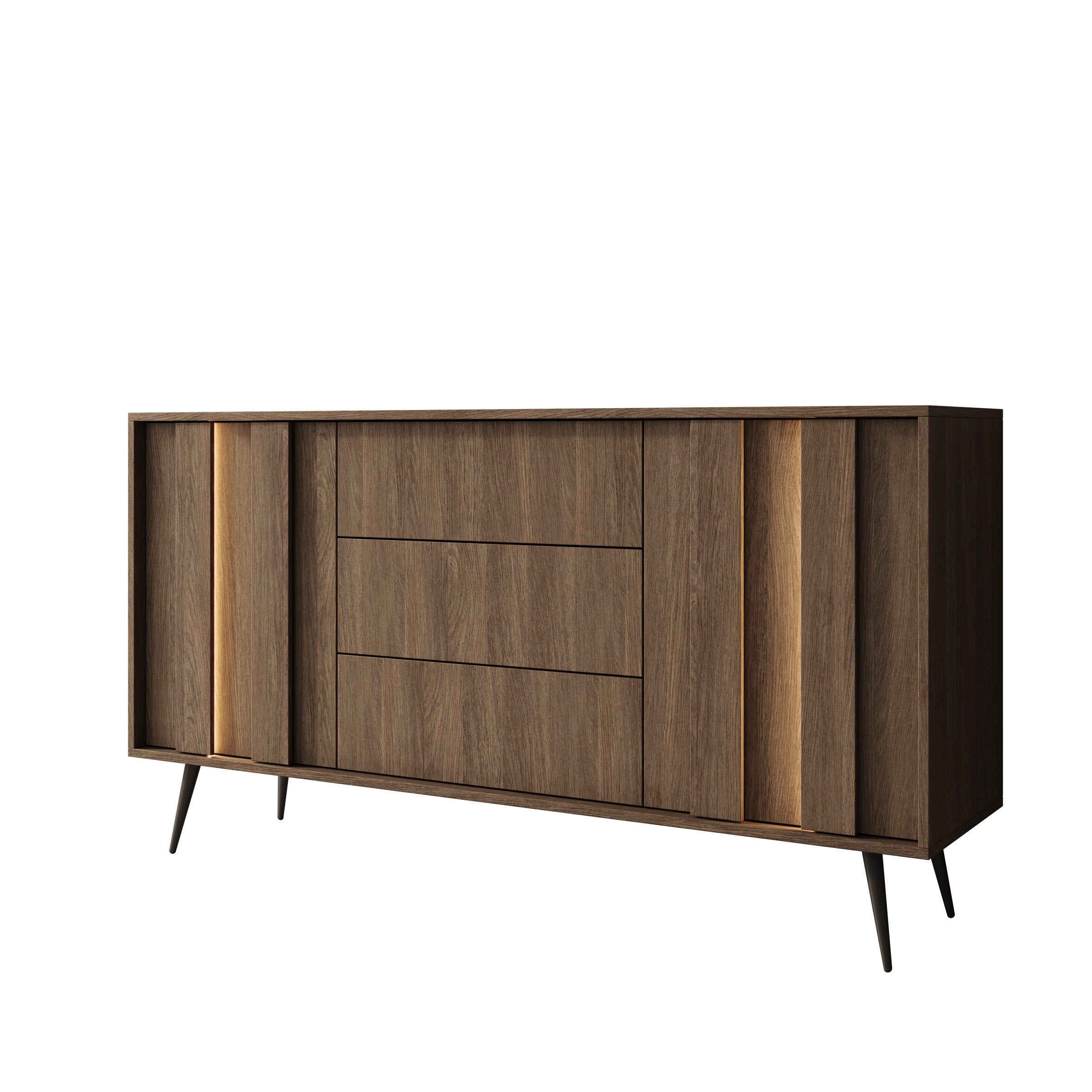 Umbra - Dressoir - Donker eikenpatroon - 154x40x83 cm