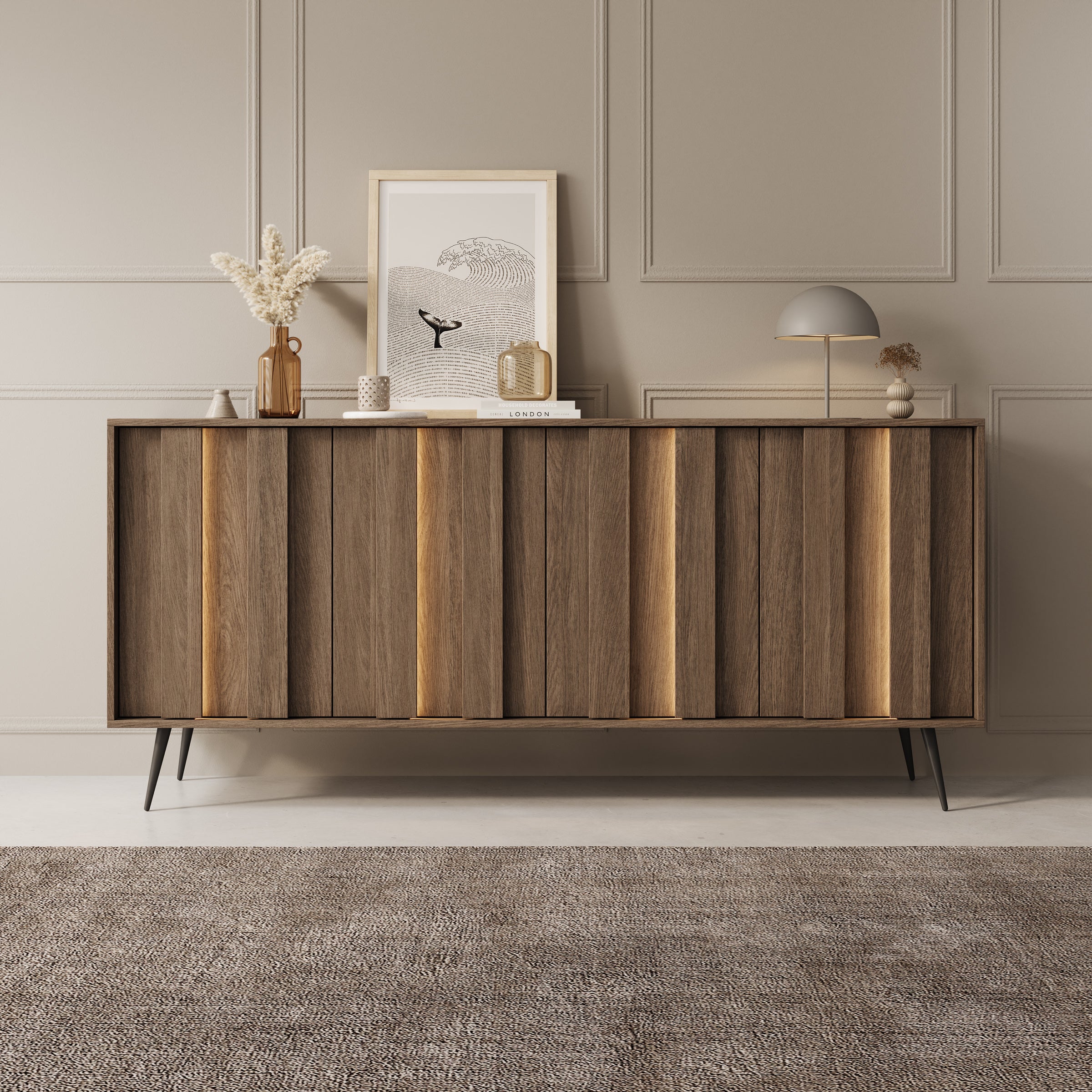 Umbra - Dressoir - Donker eikenpatroon - 183x40x83 cm