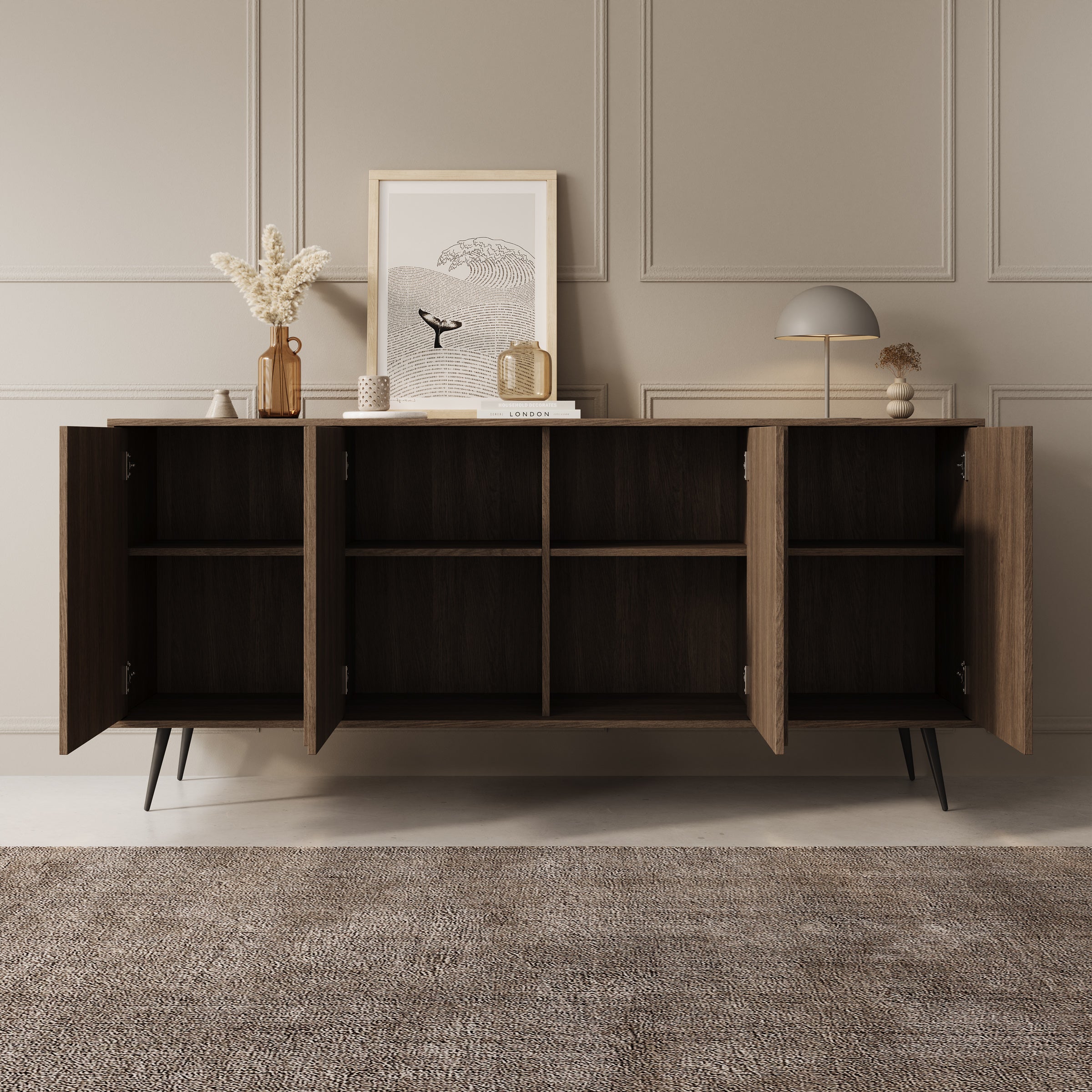Umbra - Dressoir - Donker eikenpatroon - 183x40x83 cm