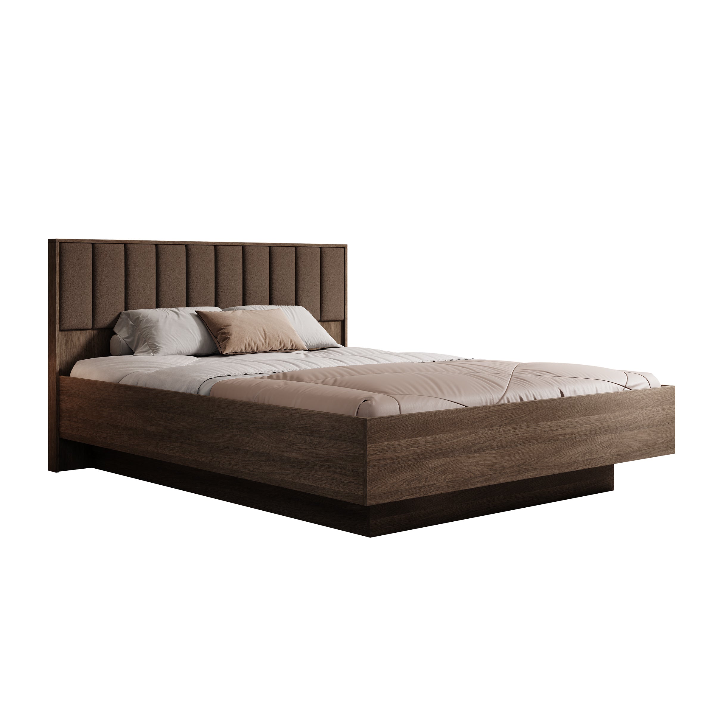 Umbra - Tweepersoonsbed - Donker eikenpatroon - 160x200 cm