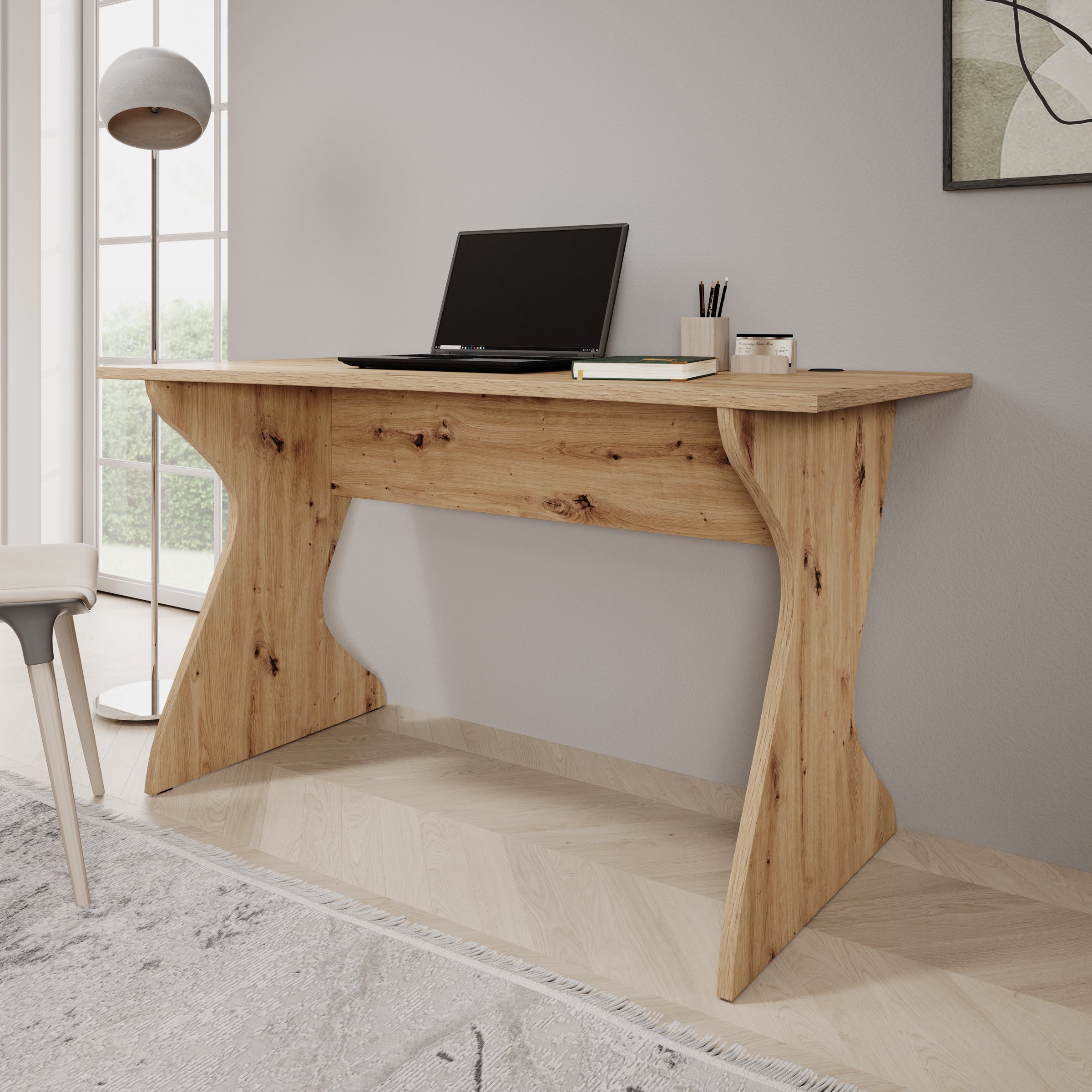 Unfold - Bureau - Eikenpatroon - 140x65x76 cm