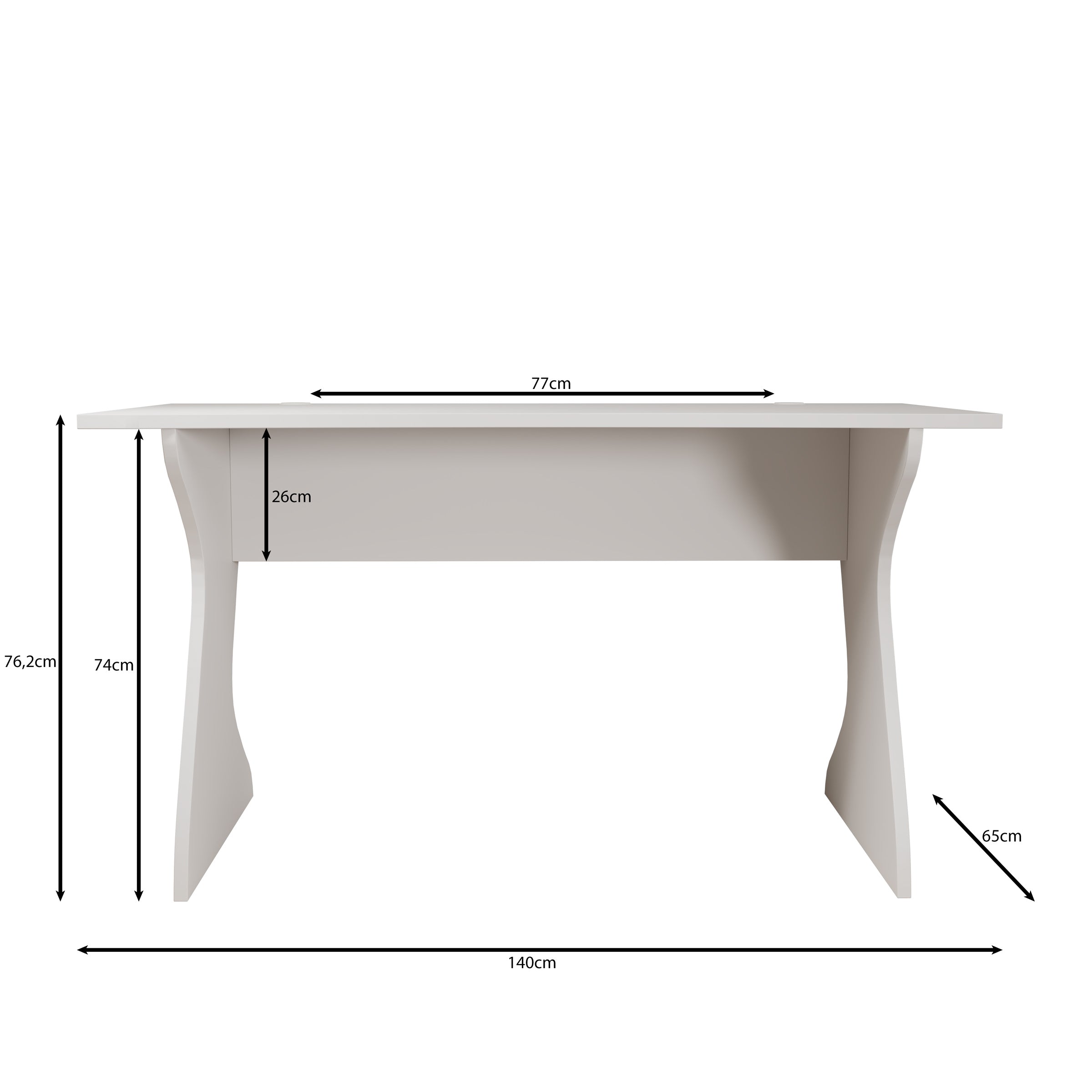 Unfold - Bureau - Eikenpatroon - 140x65x76 cm