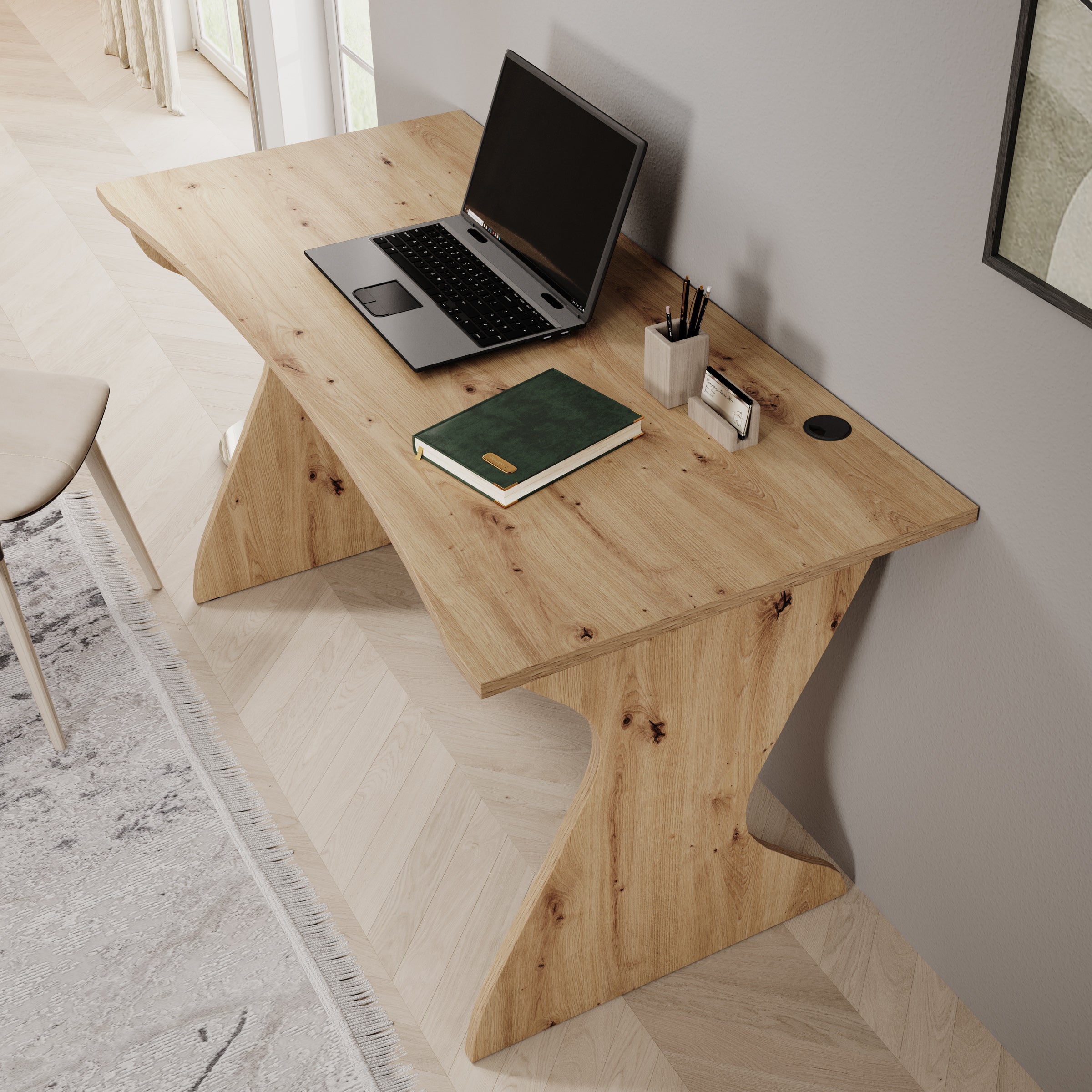 Unfold - Bureau - Eikenpatroon - 140x65x76 cm