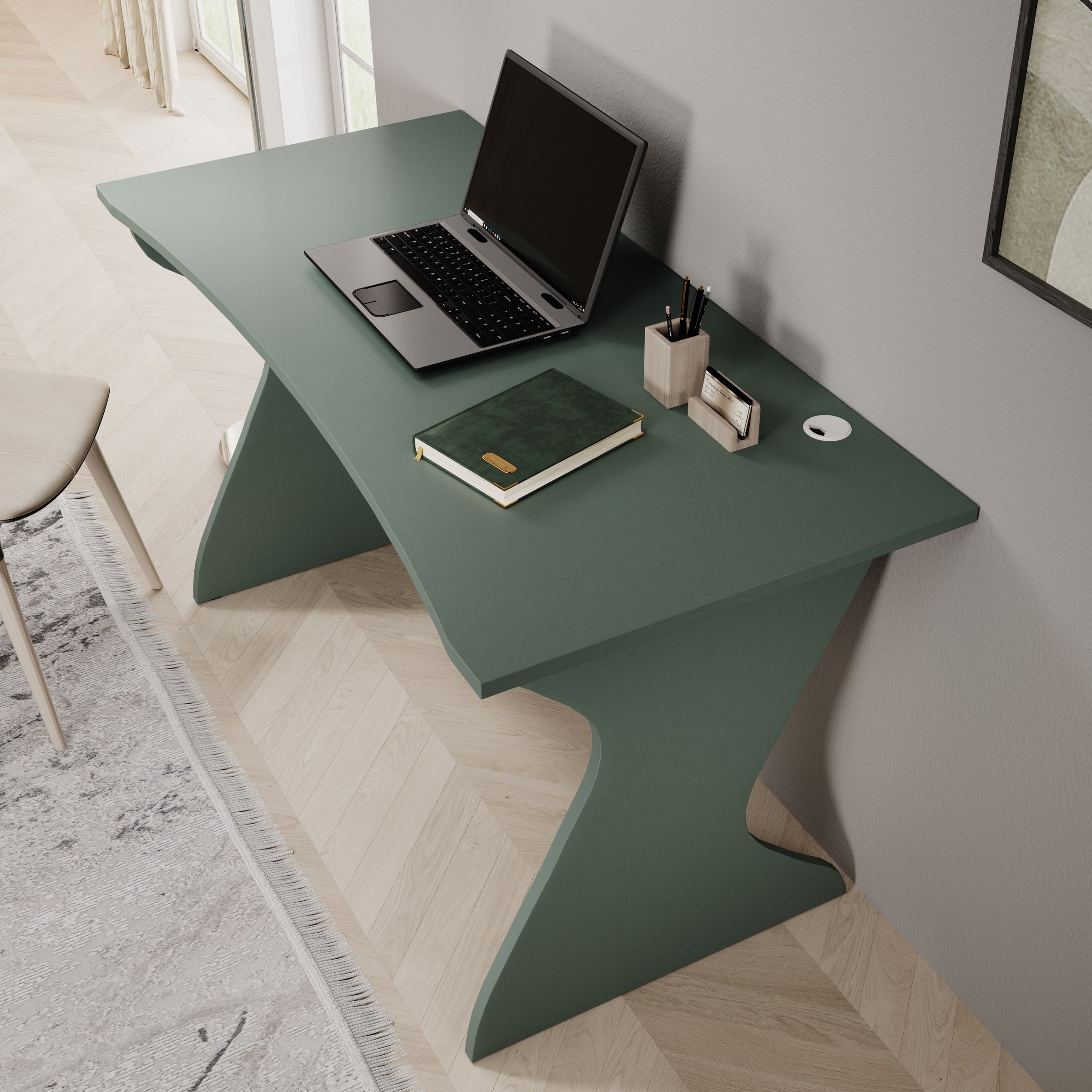 Unfold - Bureau - Groen - 140x65x76 cm