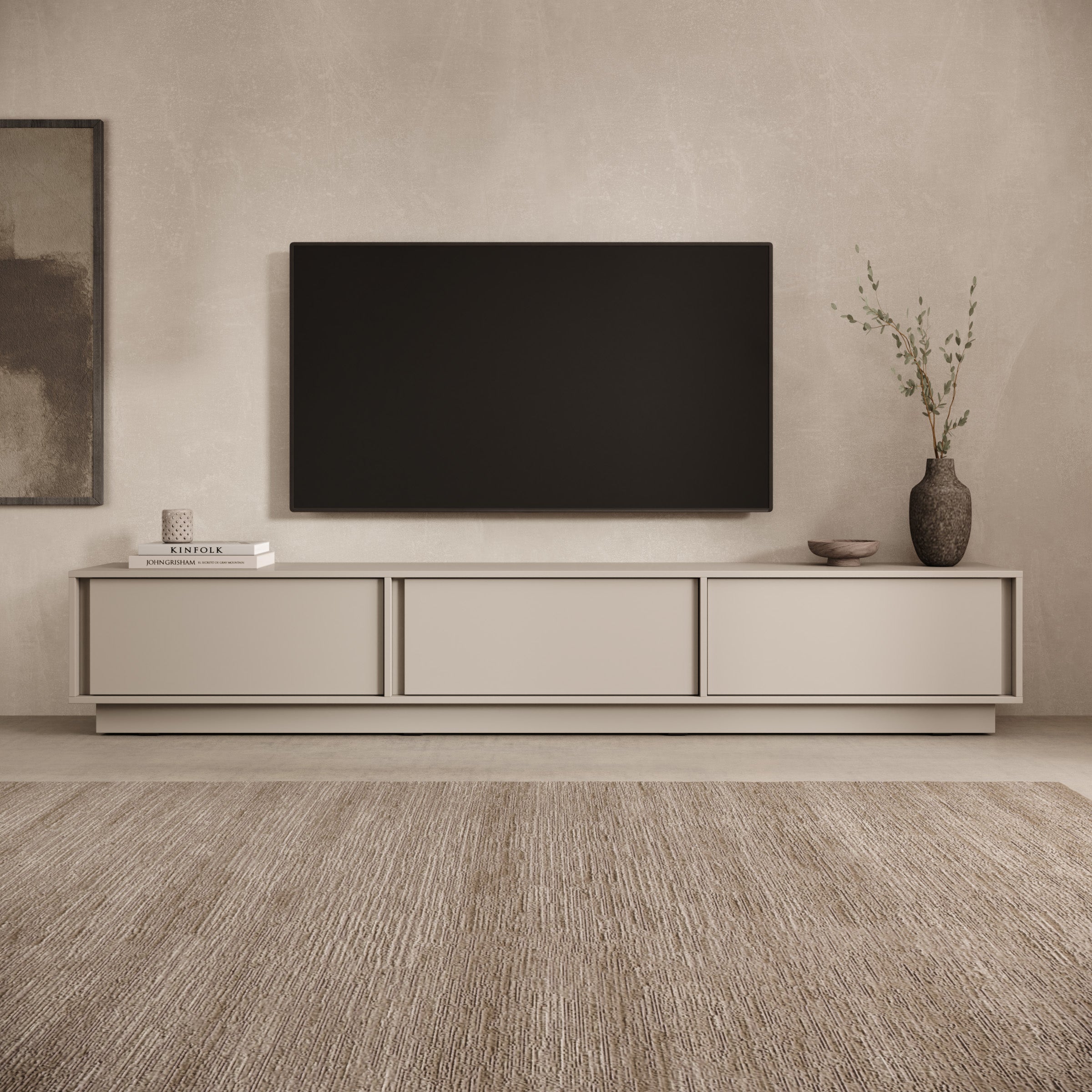 Uvera - TV-Meubel - Beige - 230x35x41 cm