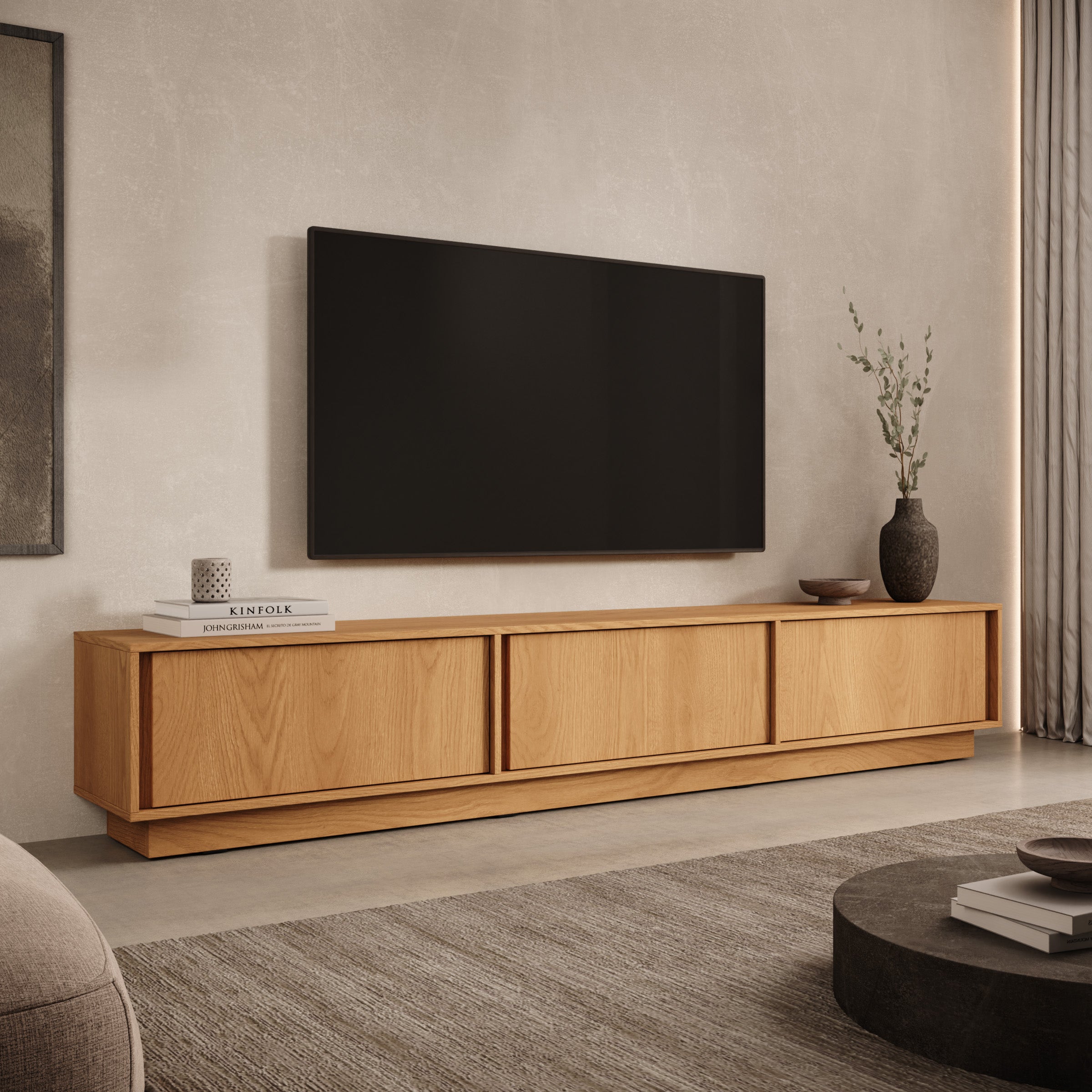 Uvera - TV-Meubel - Eikenpatroon - 230x35x41 cm
