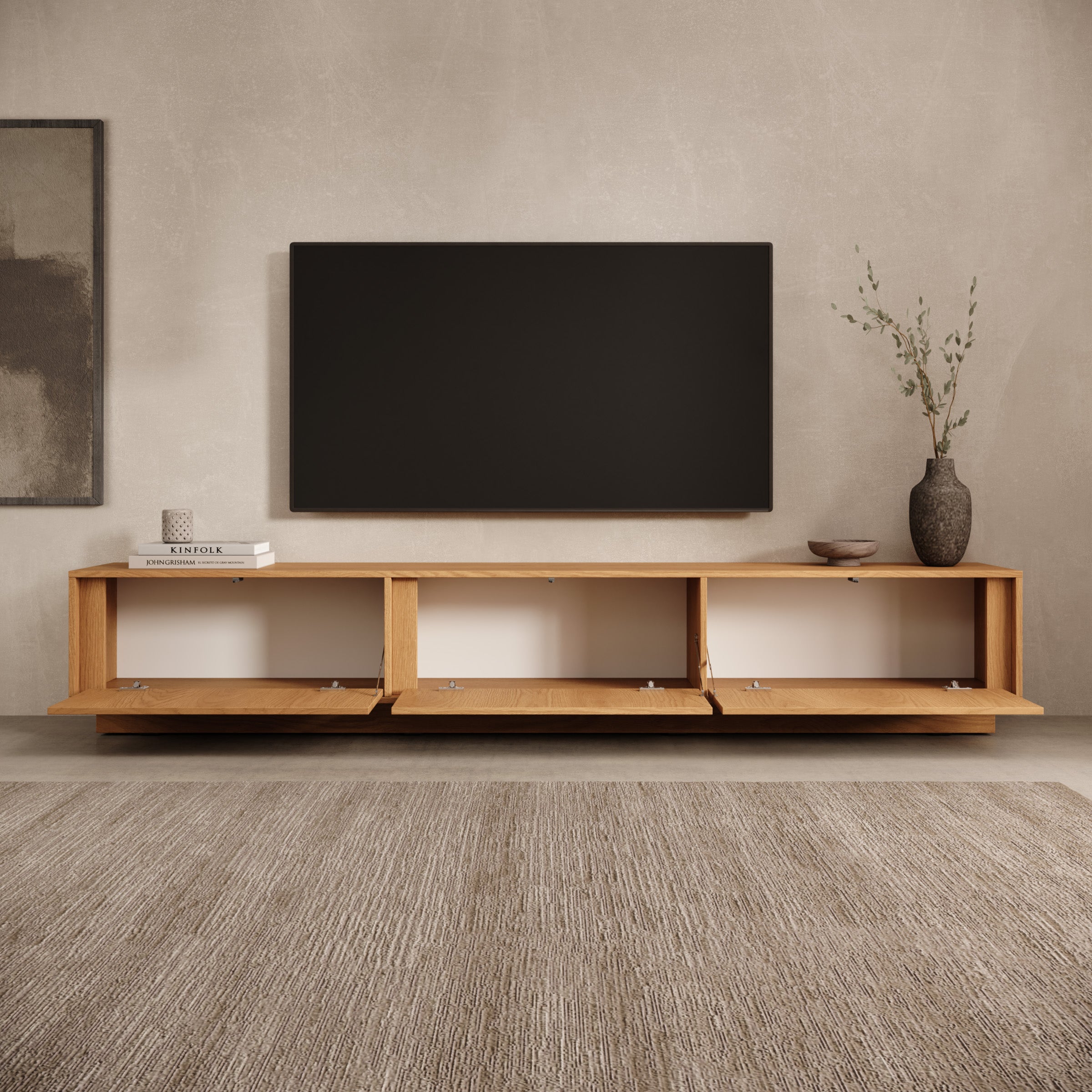 Uvera - TV-Meubel - Eikenpatroon - 230x35x41 cm
