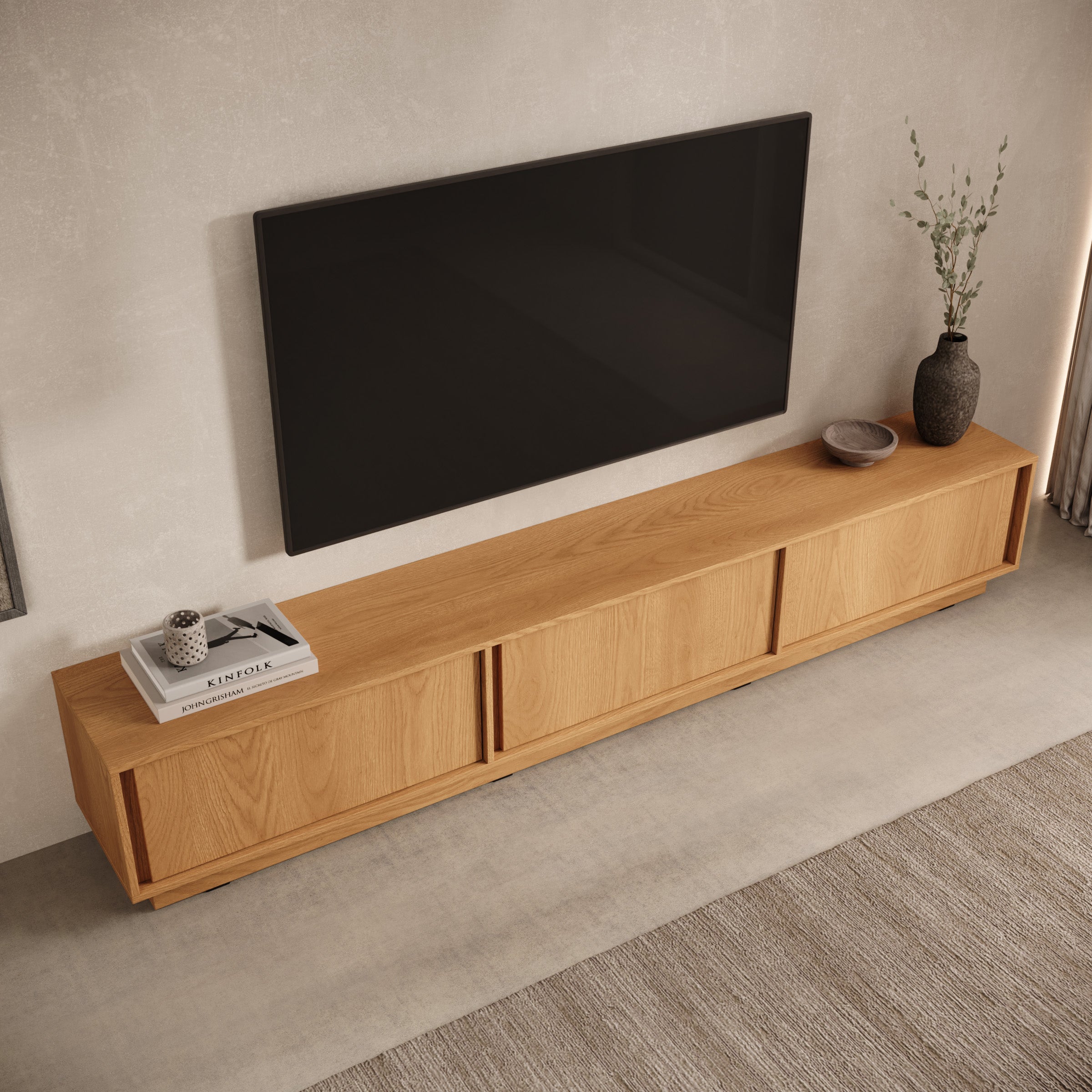 Uvera - TV-Meubel - Eikenpatroon - 230x35x41 cm