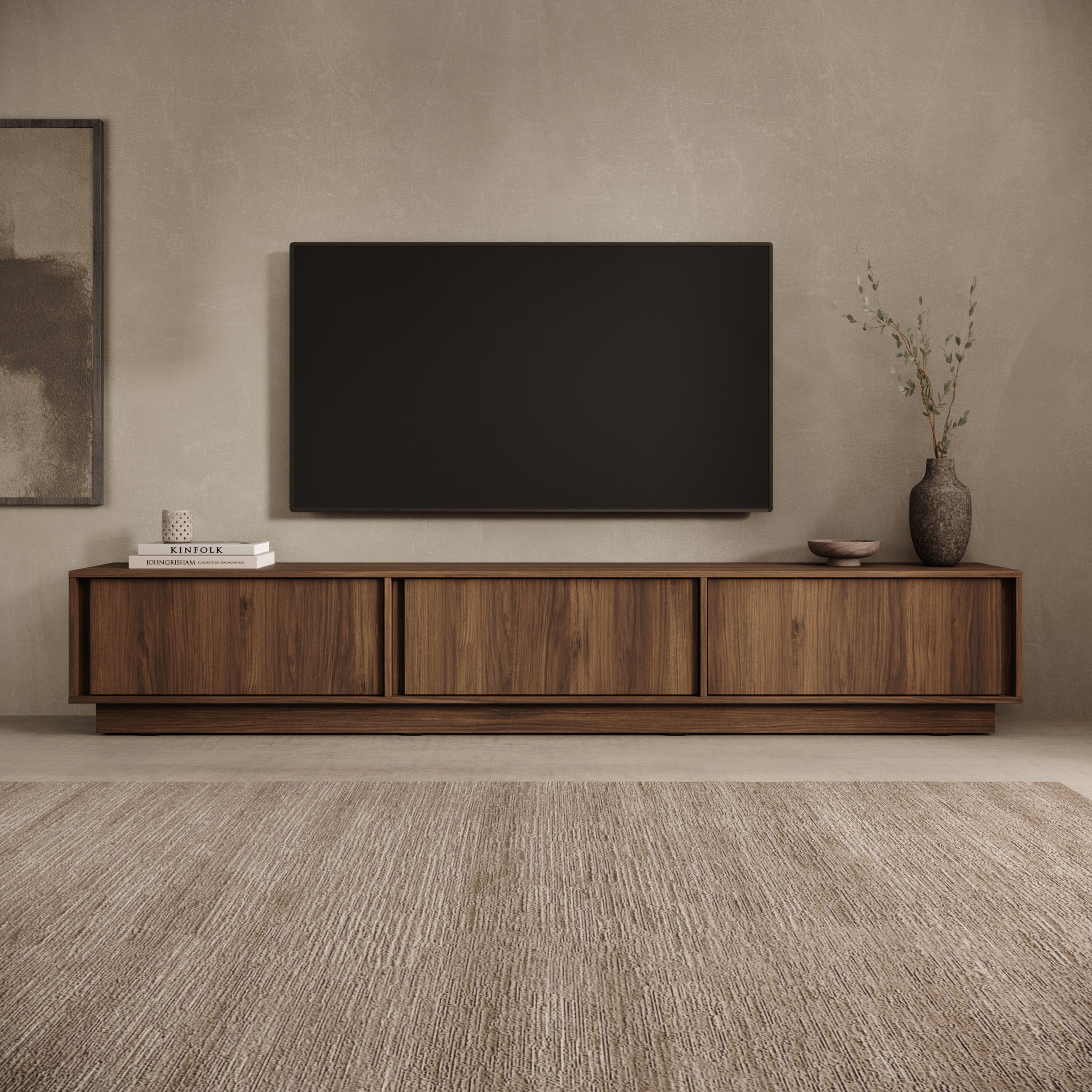 Uvera - TV-Meubel - Walnootpatroon - 230x35x41 cm