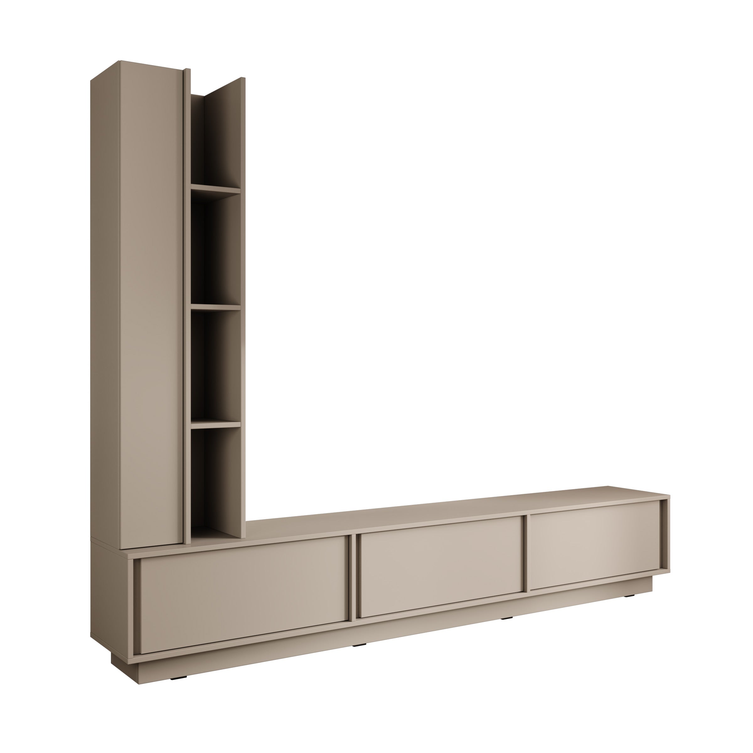 Uvera - Wandmeubel - Beige - 230x35x186 cm