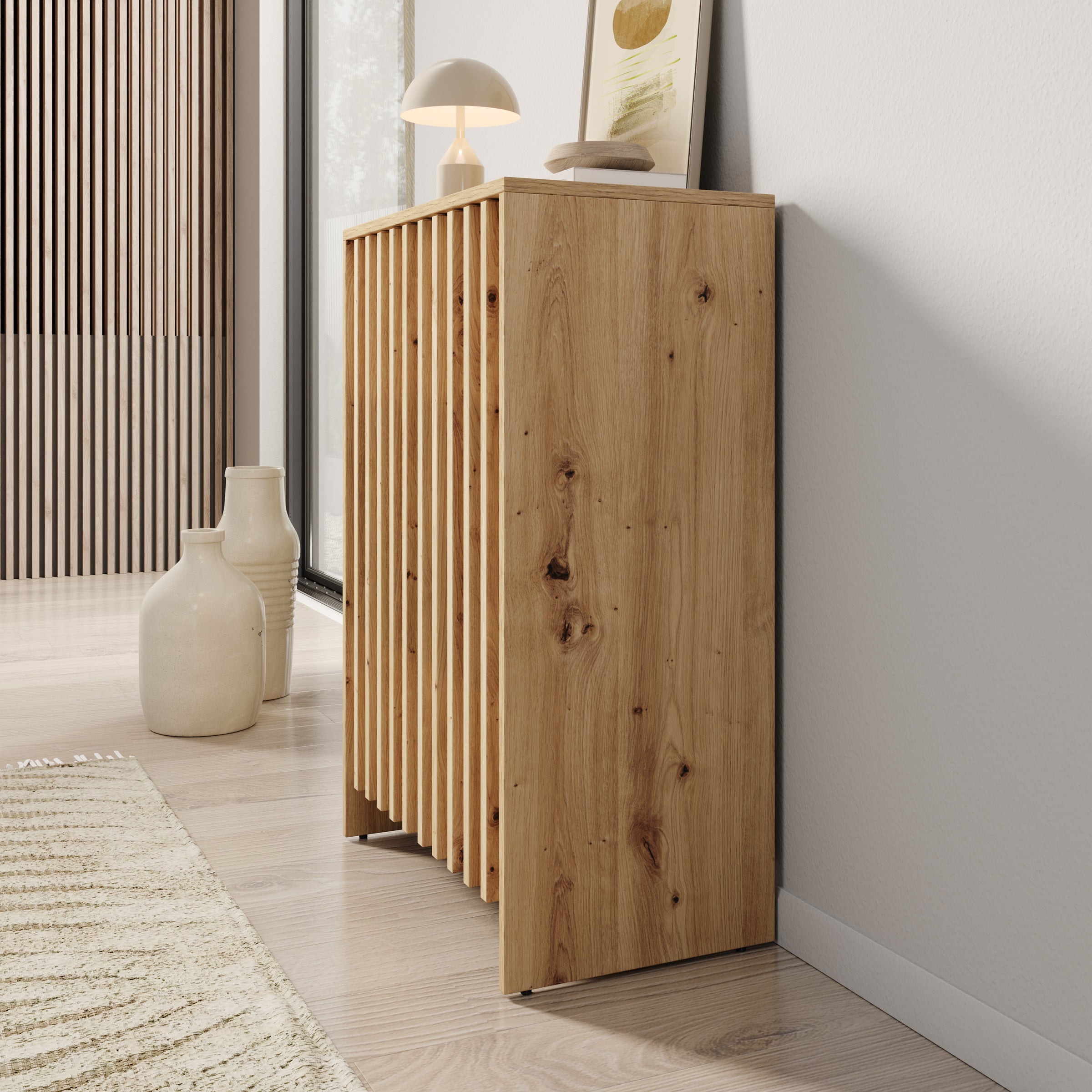 Vallée - Schoenenkast - Licht eikenpatroon - 60x34x87 cm