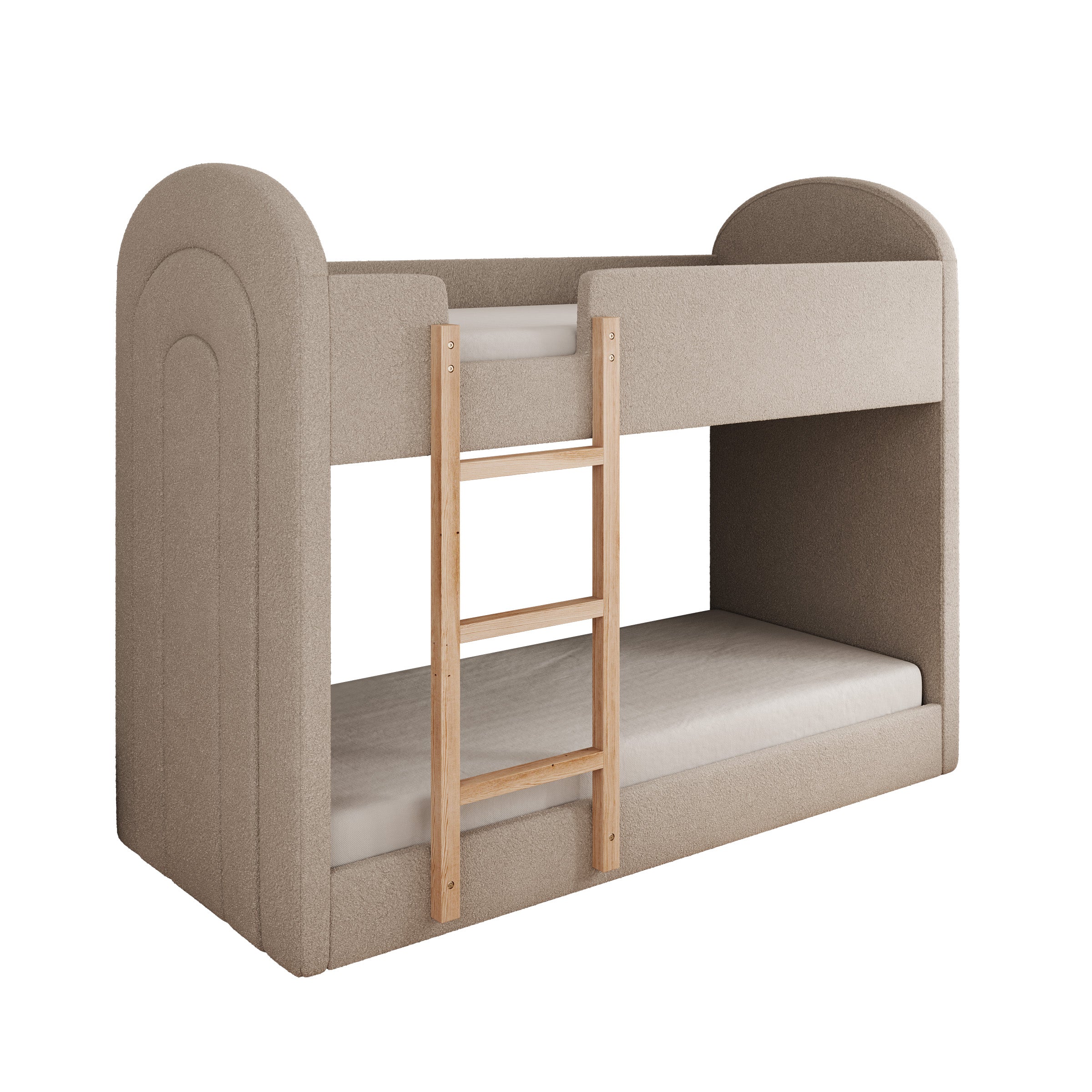 Vanta - Stapelbed - Teddystof beige - 90x200 cm