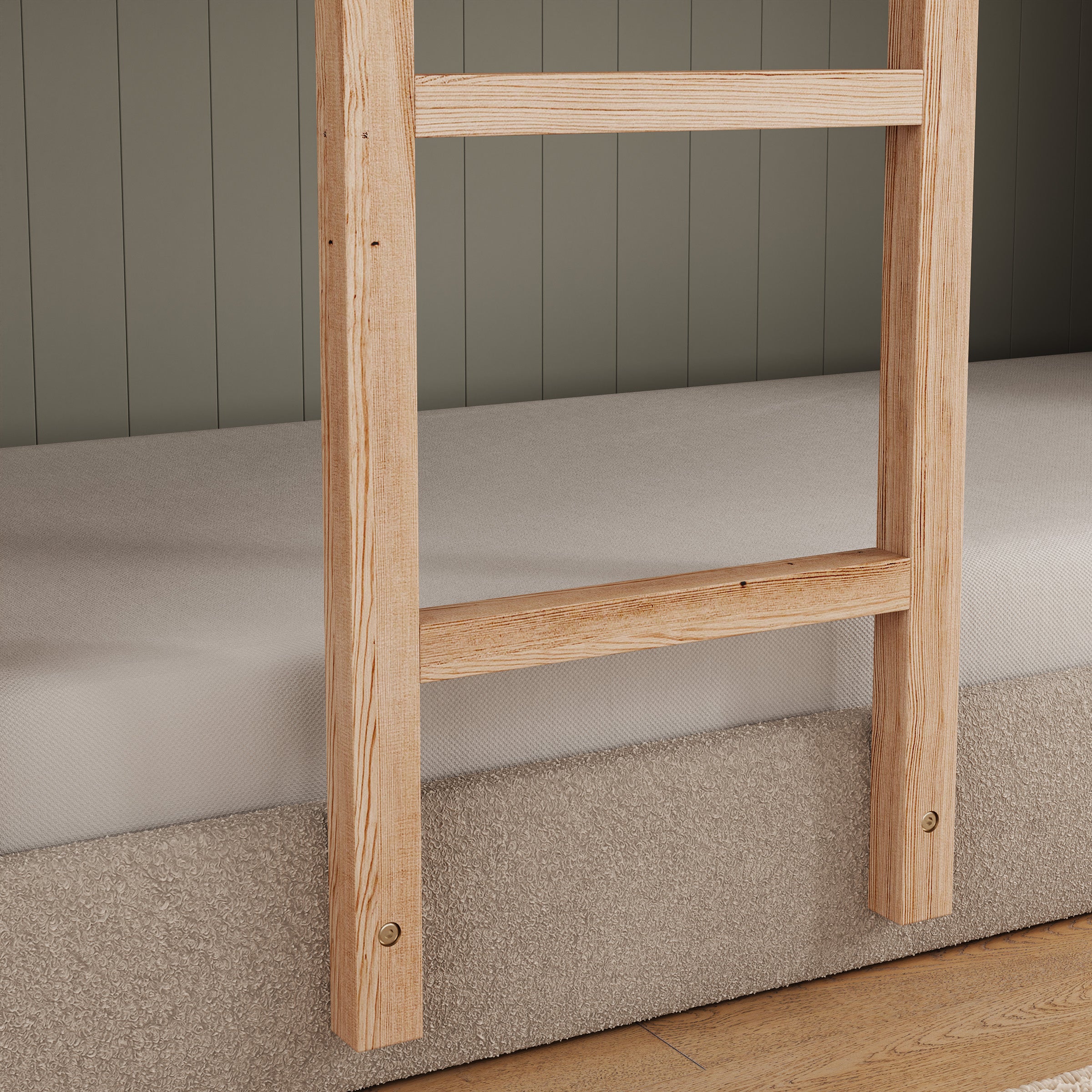 Vanta - Stapelbed - Teddystof beige - 90x200 cm