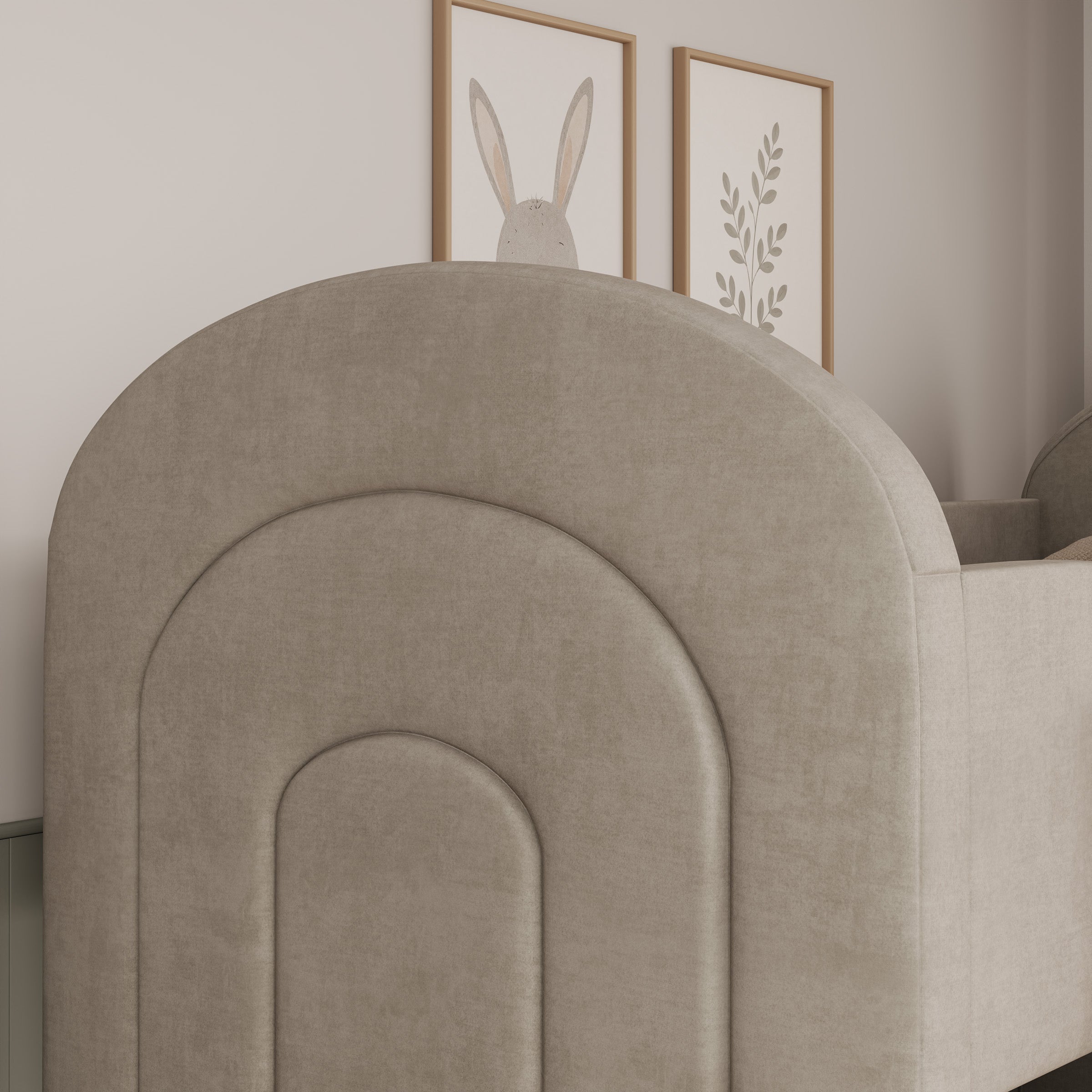 Vanta - Stapelbed - Velvet beige - 90x200 cm