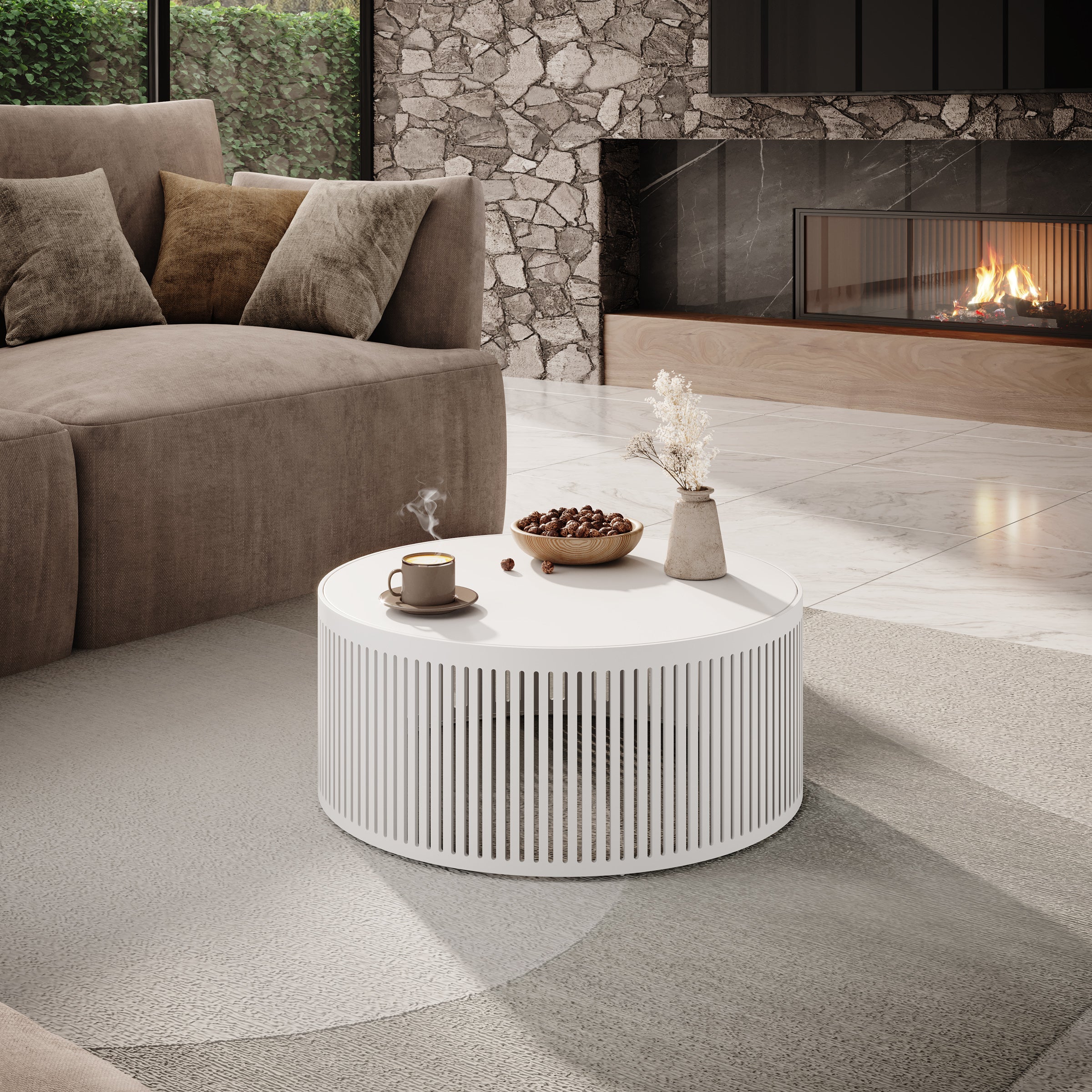 Vanya - Salontafel - Wit - 75x75x30 cm